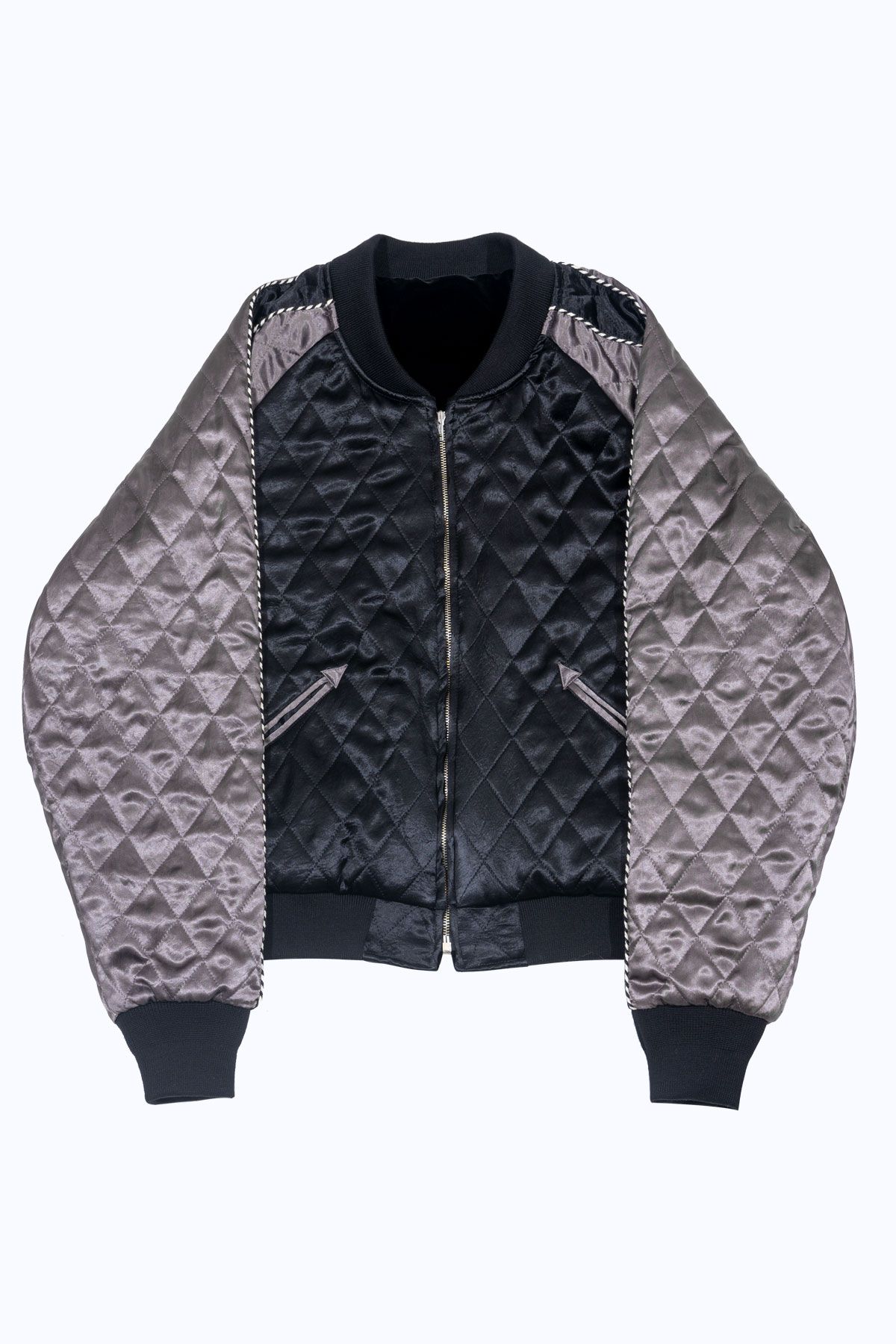 더 긱스(THE GEEKS) Souvenir jacket - Black/Grey