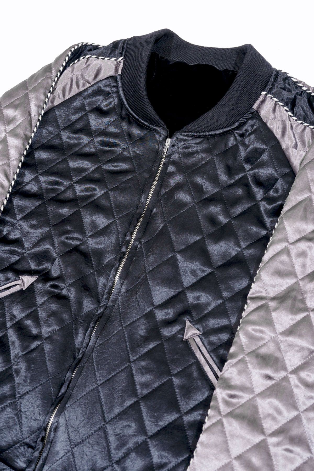 더 긱스(THE GEEKS) Souvenir jacket - Black/Grey