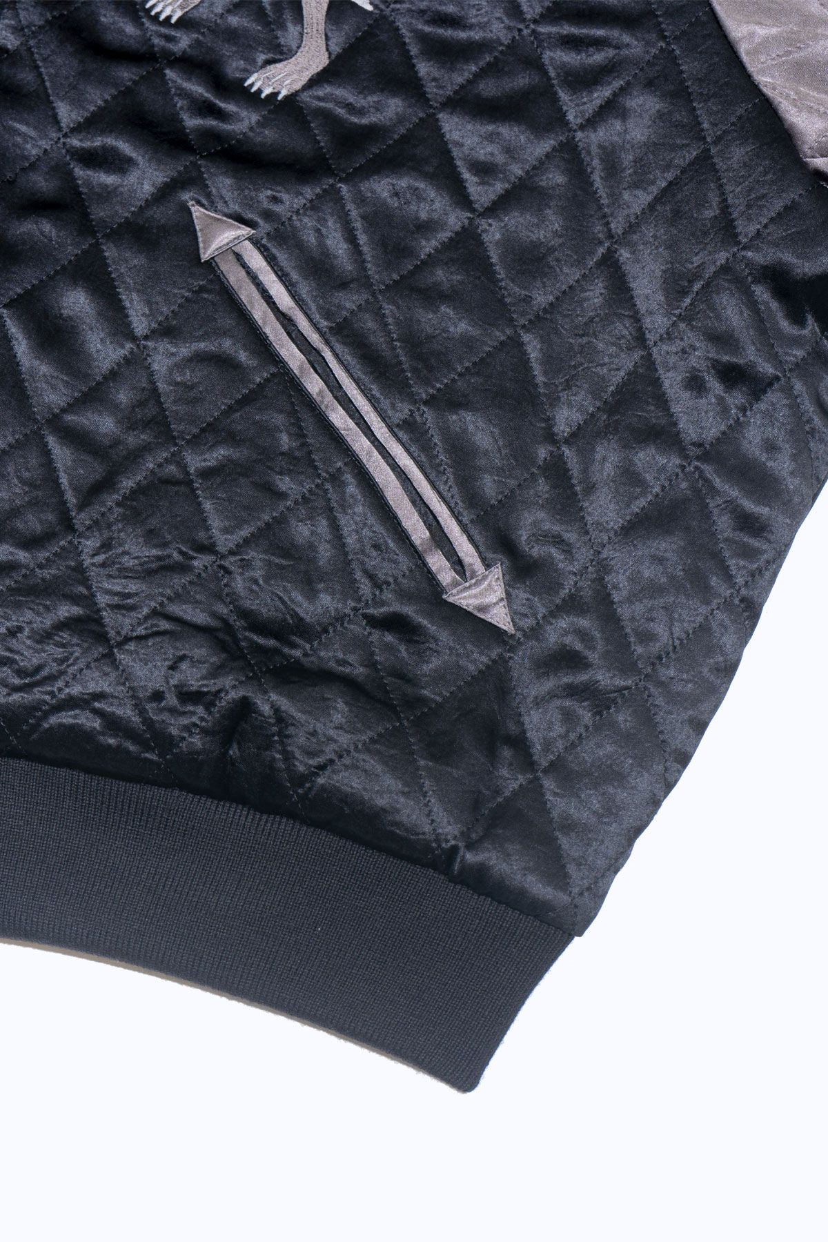 더 긱스(THE GEEKS) Souvenir jacket - Black/Grey