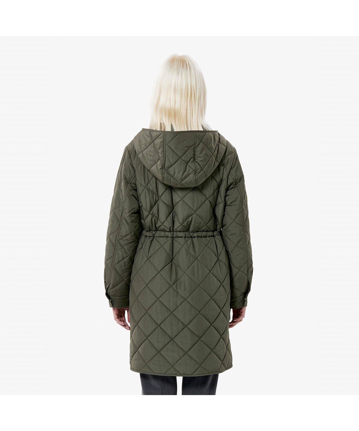 라코스테(LACOSTE) 여성 후디 퀼팅 롱점퍼 BF654E-55N E9F