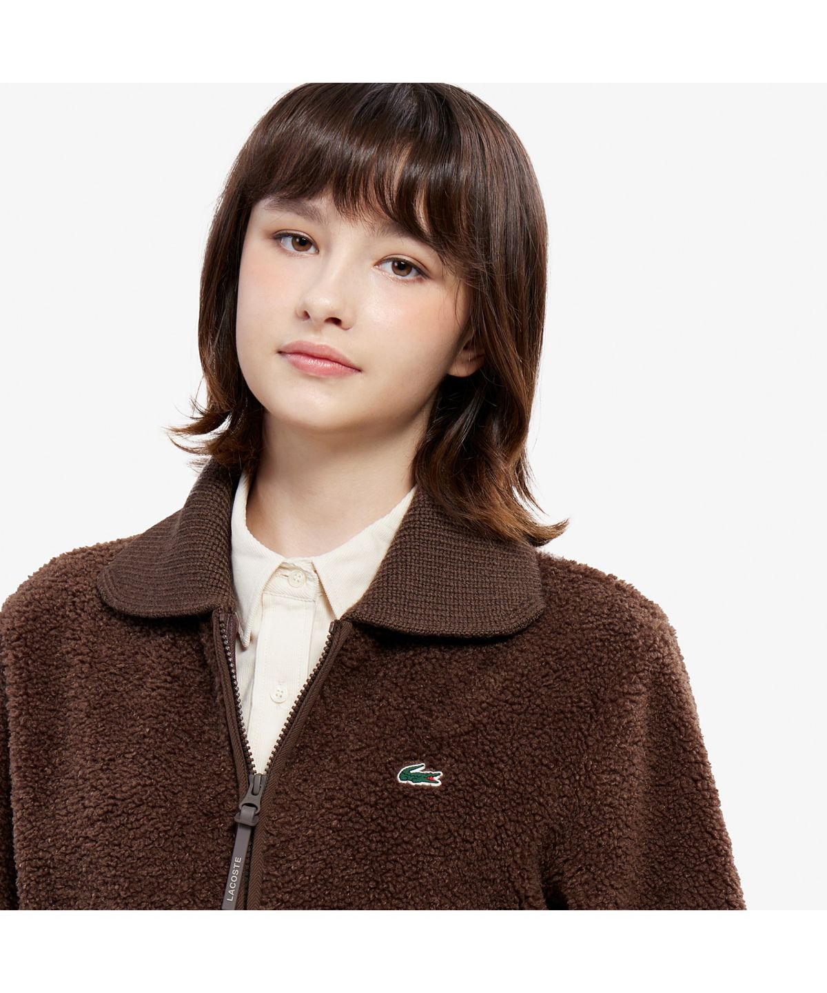 라코스테(LACOSTE) 여성 쉐르파점퍼 SF210E-55N SKB