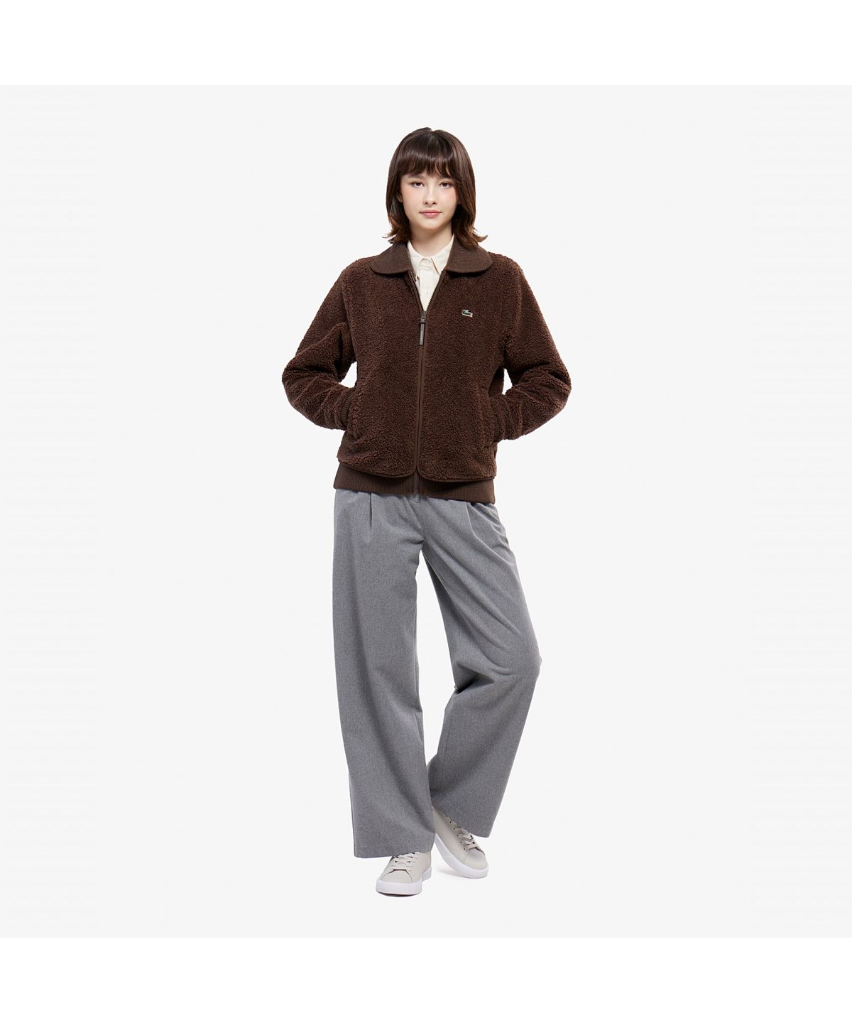 라코스테(LACOSTE) 여성 쉐르파점퍼 SF210E-55N SKB