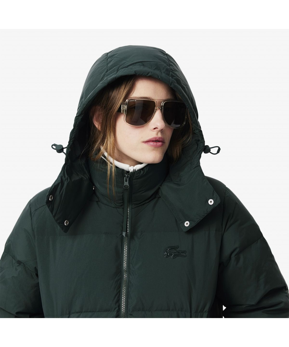 라코스테(LACOSTE) 여성 후드 숏 다운 점퍼 BF7391-55N YZP