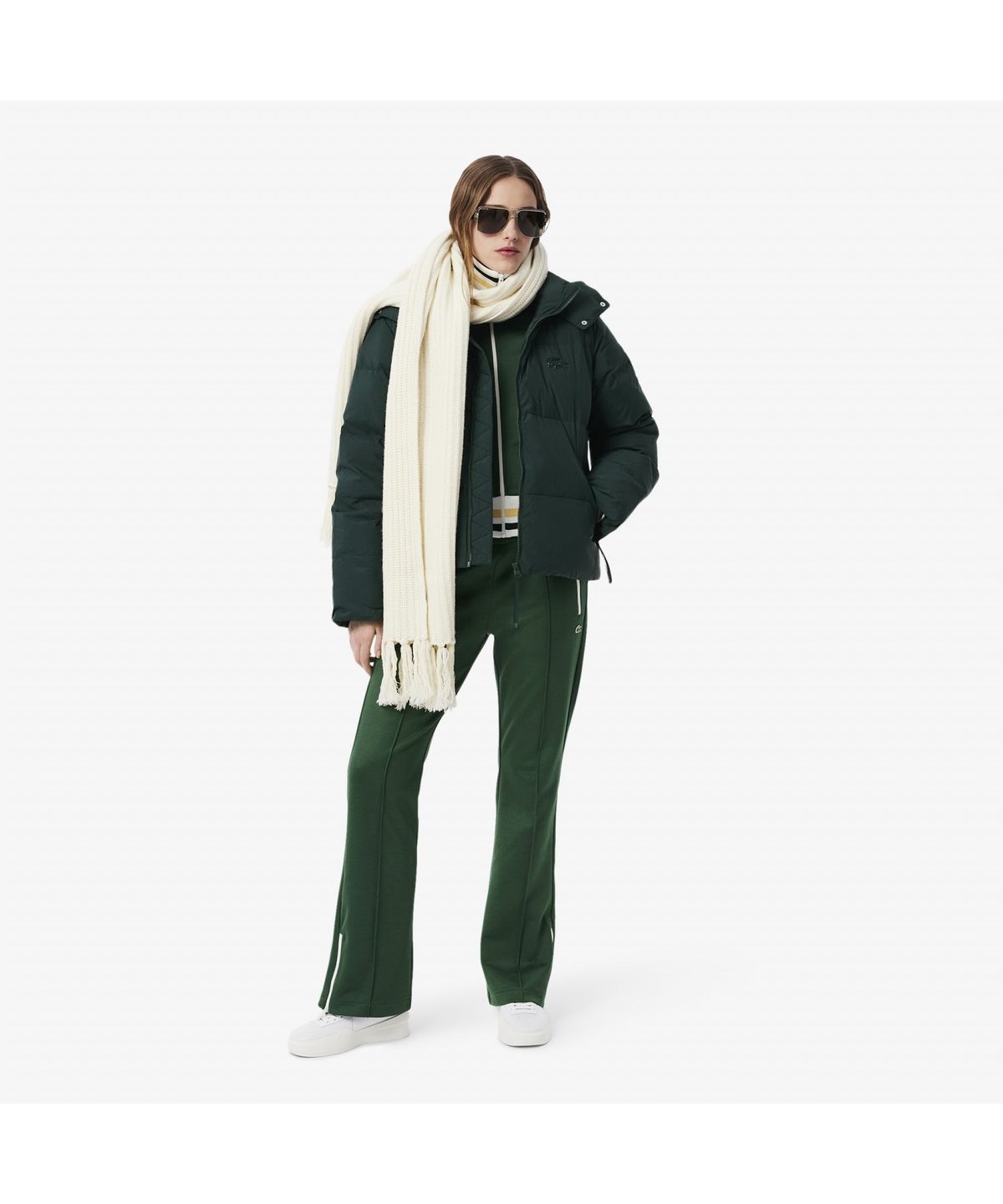 라코스테(LACOSTE) 여성 후드 숏 다운 점퍼 BF7391-55N YZP