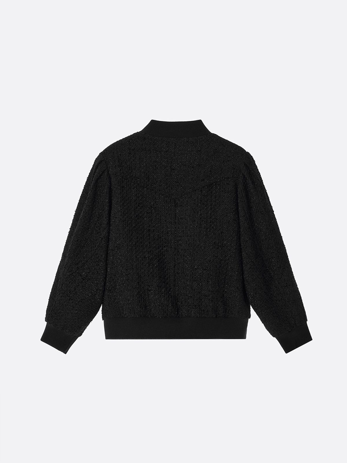 리게(RIGHE) TWEED VARSITY JACKET BLACK