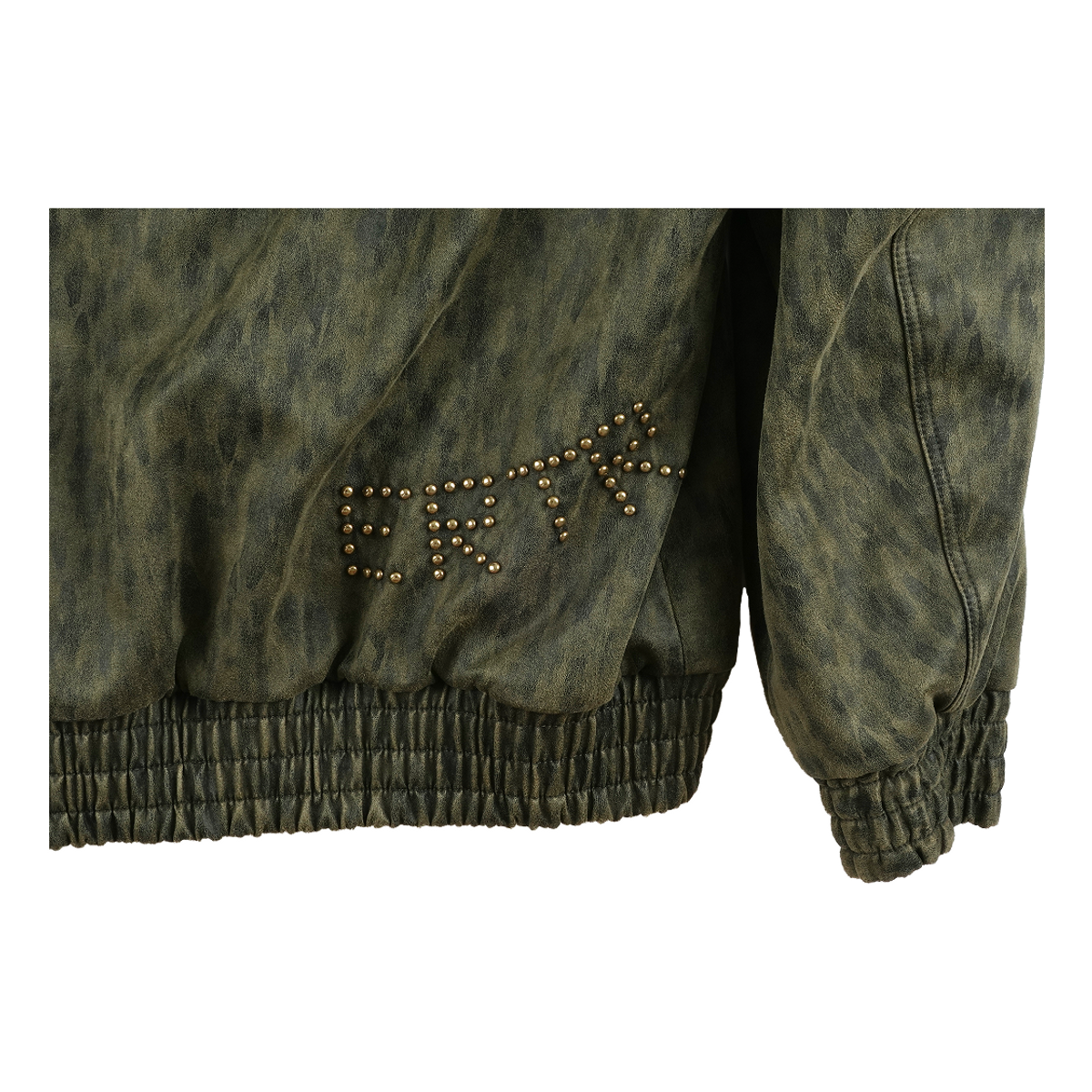 이알티알(ERTR) Faux Leather Fur Jacket Khaki