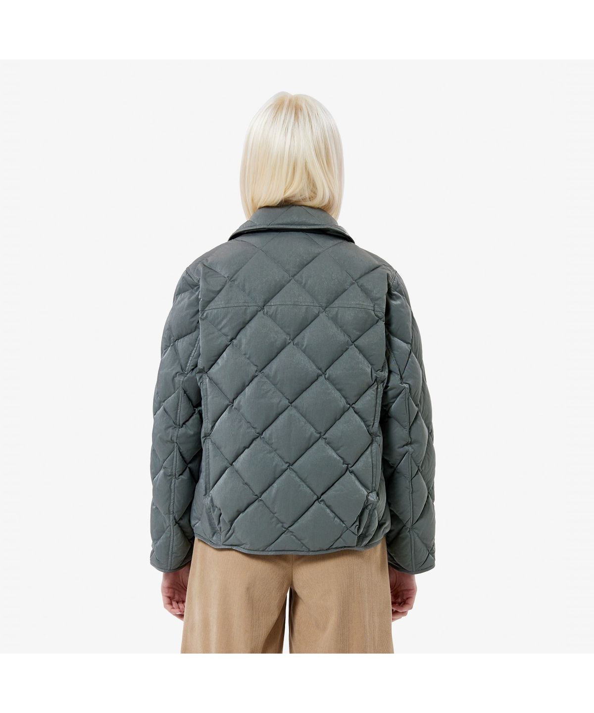 라코스테(LACOSTE) 여성 다이아퀼팅 경량 카라 다운 BF265E-55N E9F
