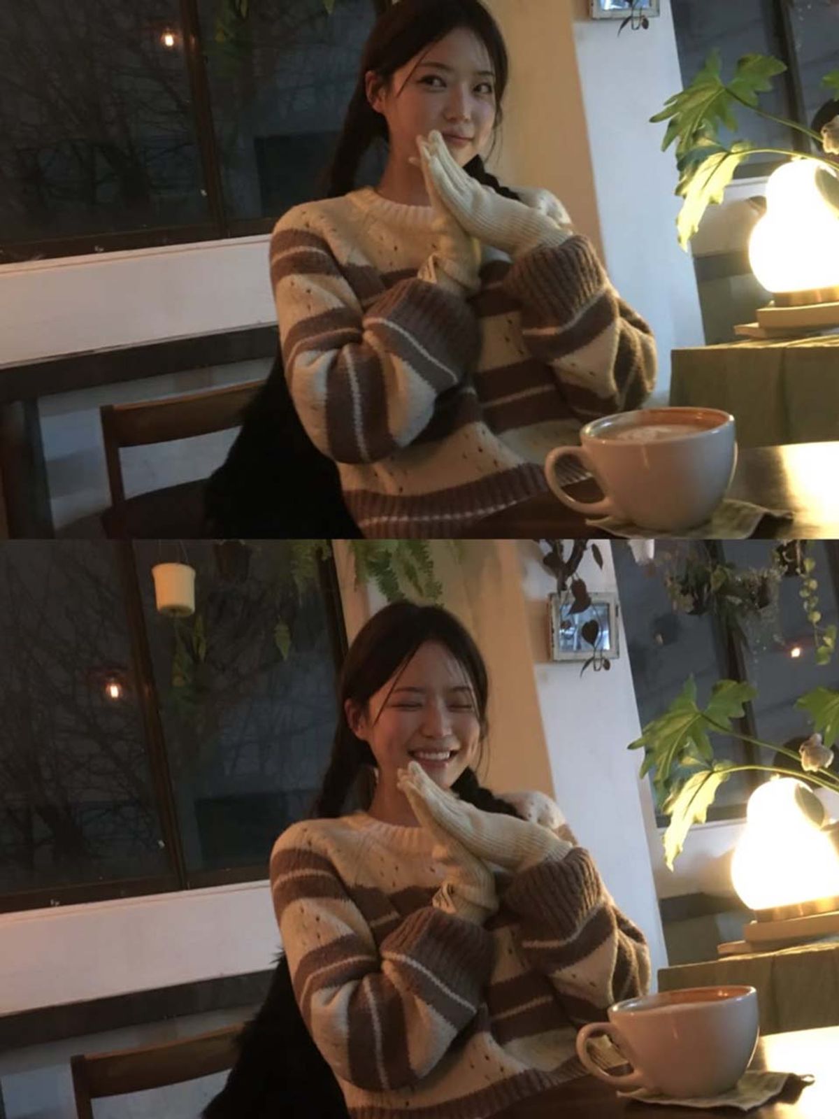 오라이(ORIGHH) 스트라이프 스카시 니트 풀오버_그레이