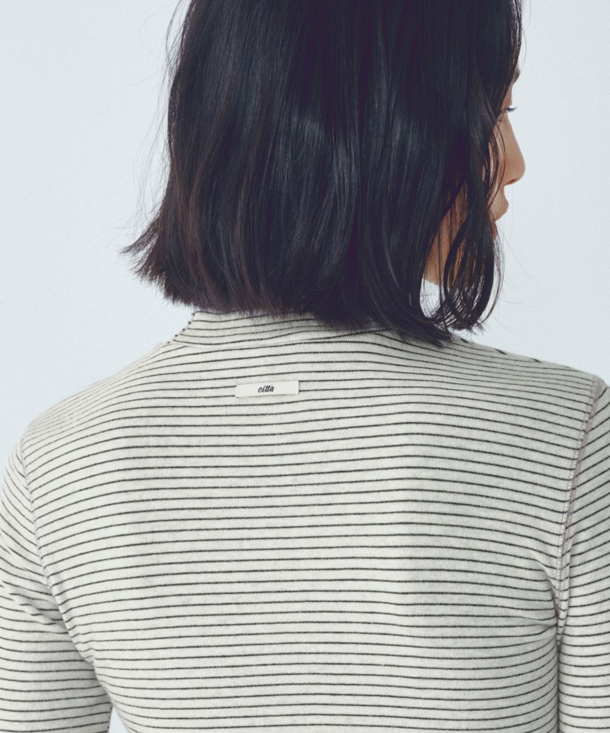 씨타(CITTA) Every Day Angora Stripe Turtle-neck T-shirt_CTT395(Oatmeal)
