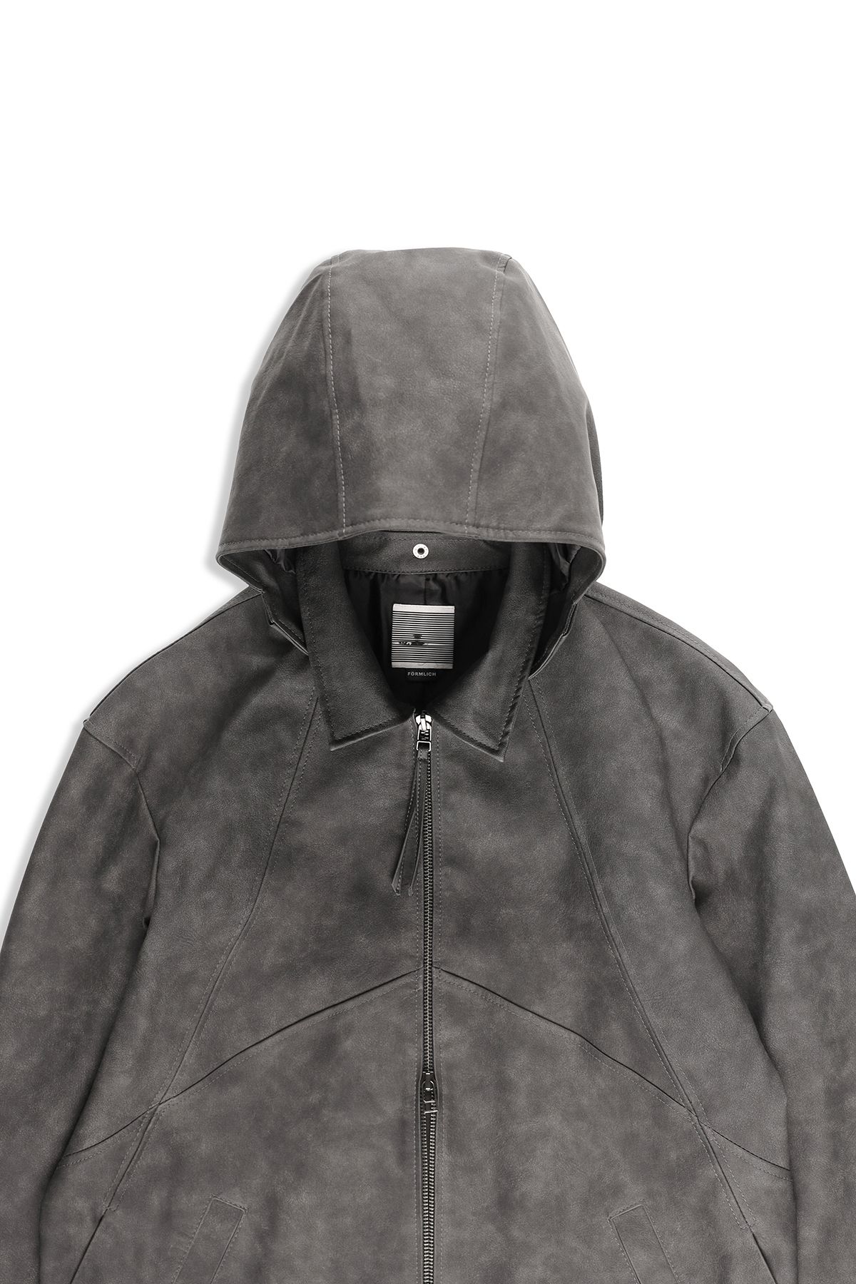 폼리쉬(FORMLICH) WEATHERED LEATHER CAR COAT / WASHED GREY [TYPE 002]
