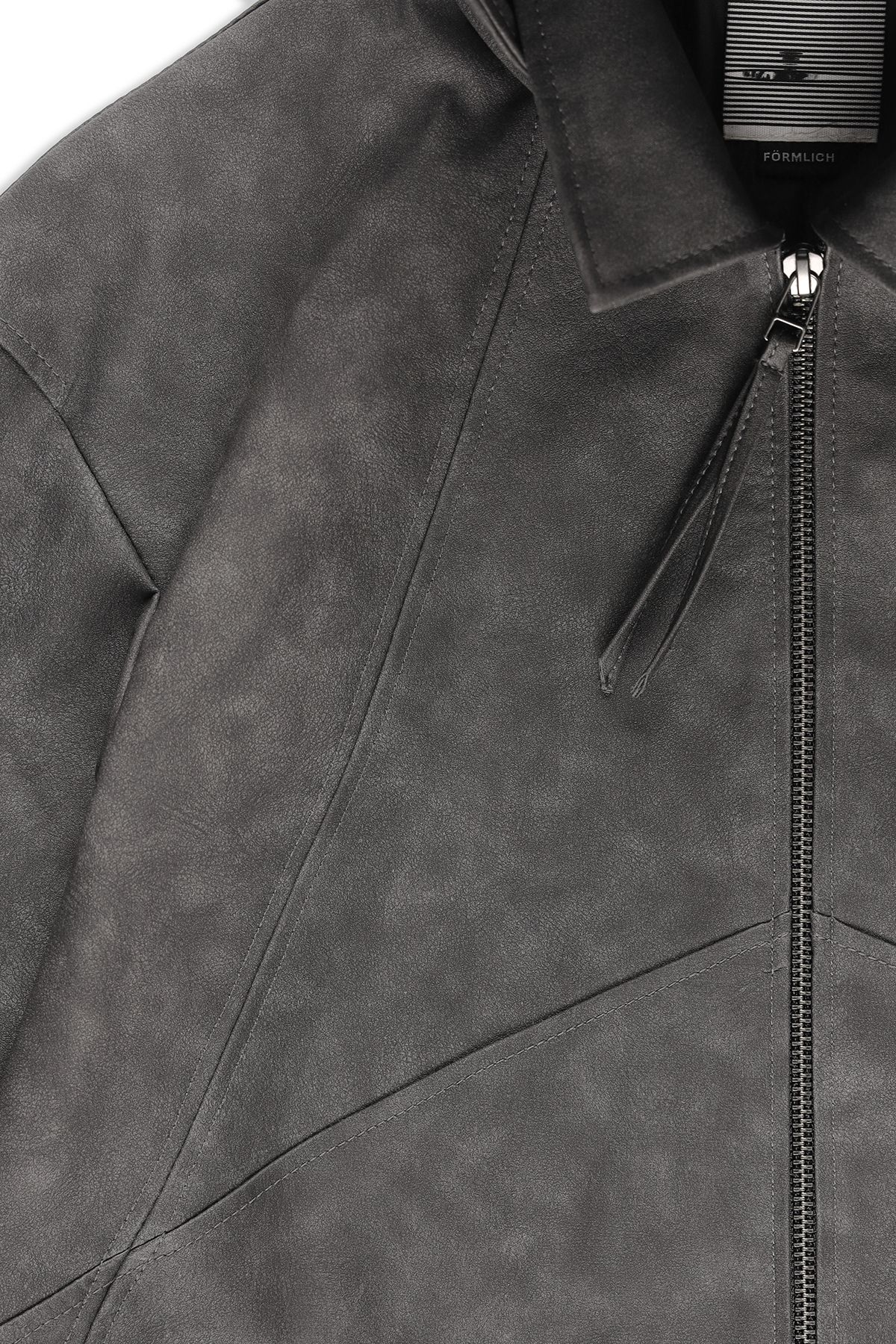 폼리쉬(FORMLICH) WEATHERED LEATHER CAR COAT / WASHED GREY [TYPE 002]