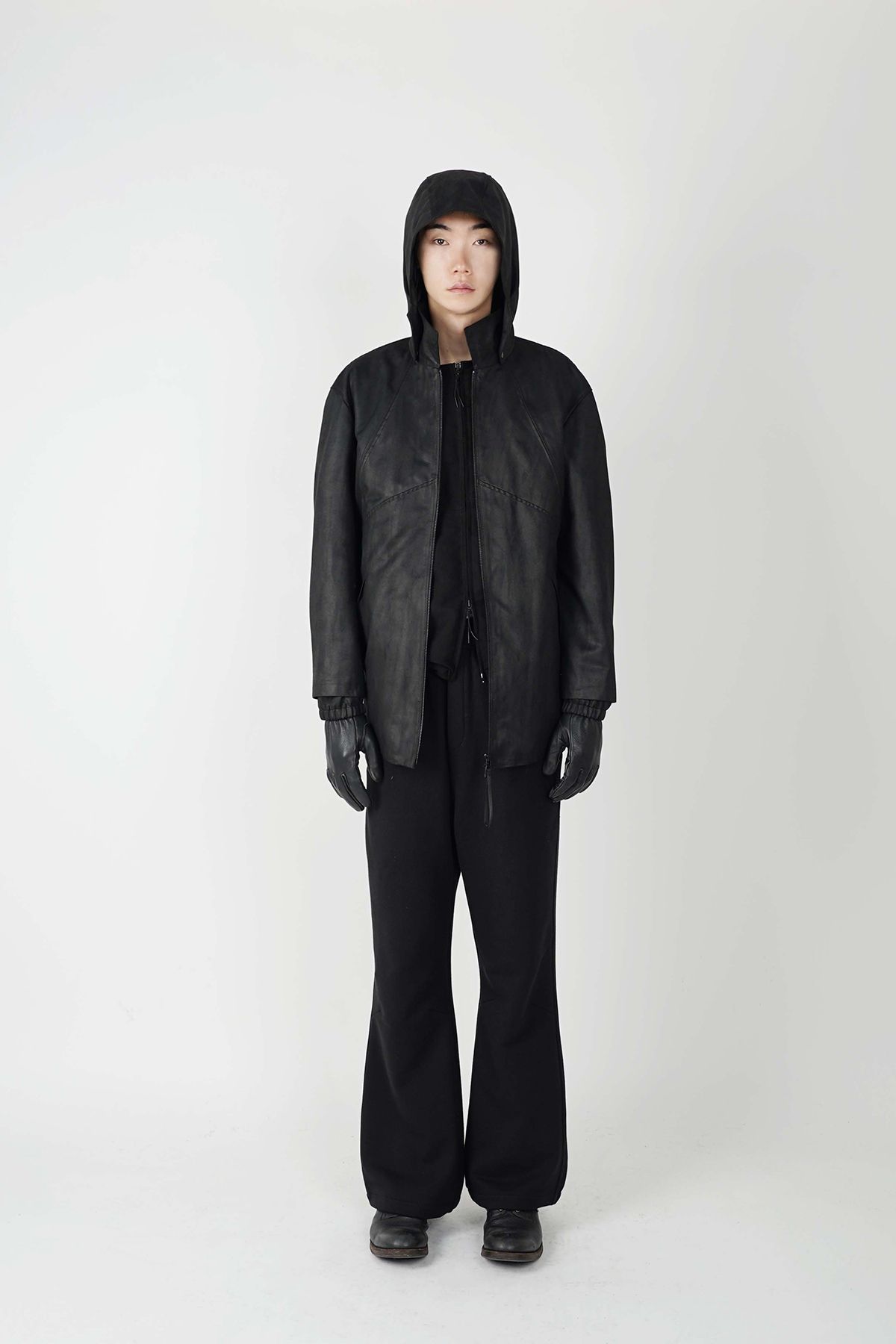 폼리쉬(FORMLICH) WEATHERED LEATHER CAR COAT / BLACK [TYPE 001]
