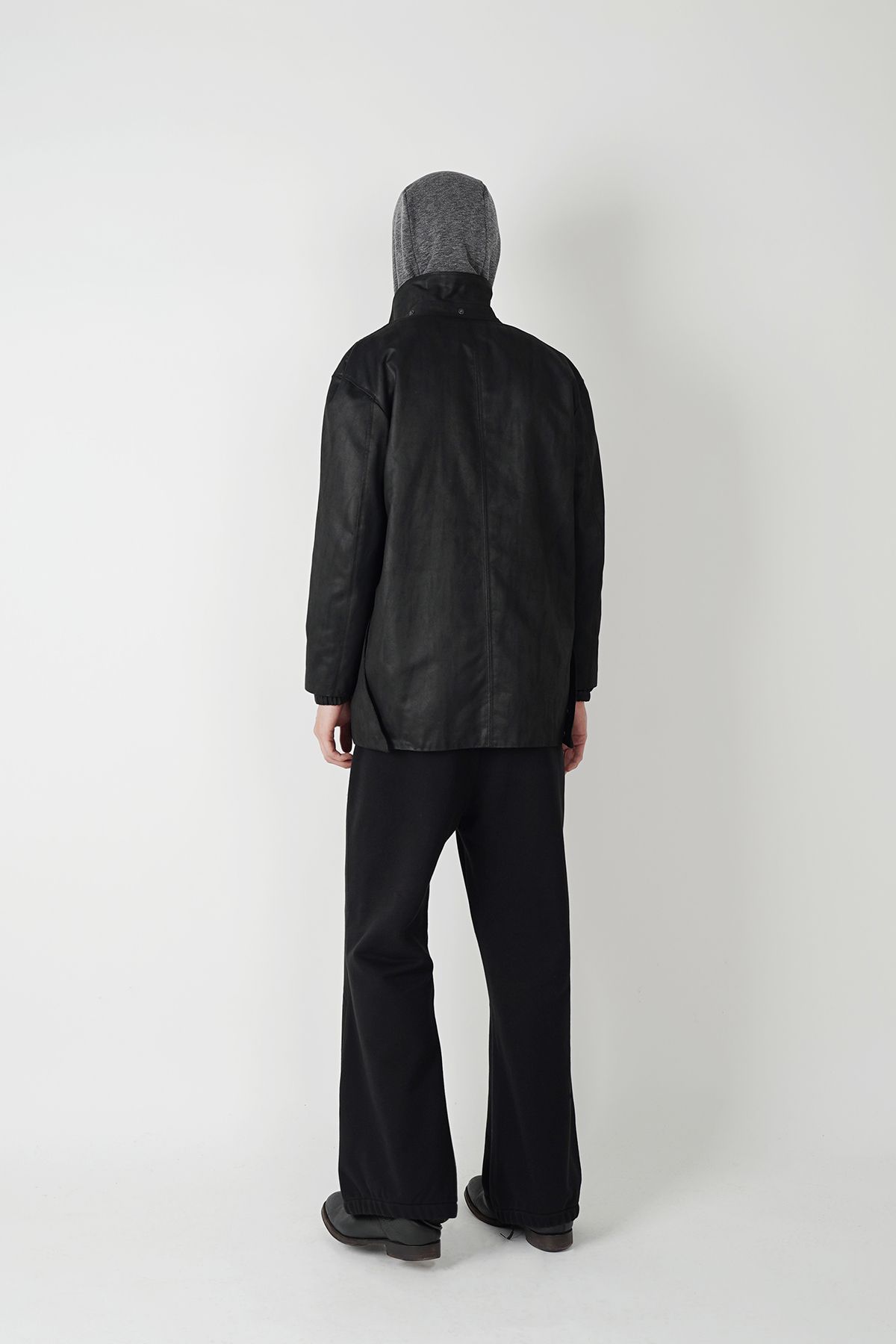 폼리쉬(FORMLICH) WEATHERED LEATHER CAR COAT / BLACK [TYPE 001]