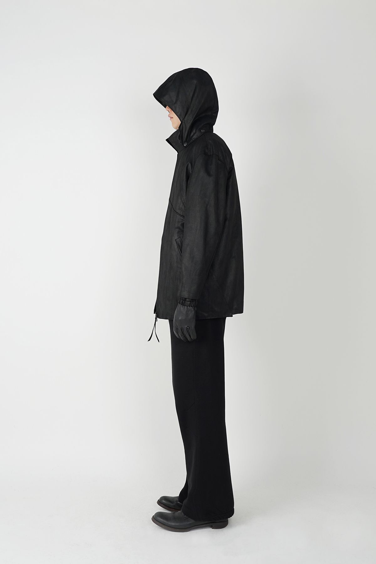 폼리쉬(FORMLICH) WEATHERED LEATHER CAR COAT / BLACK [TYPE 001]