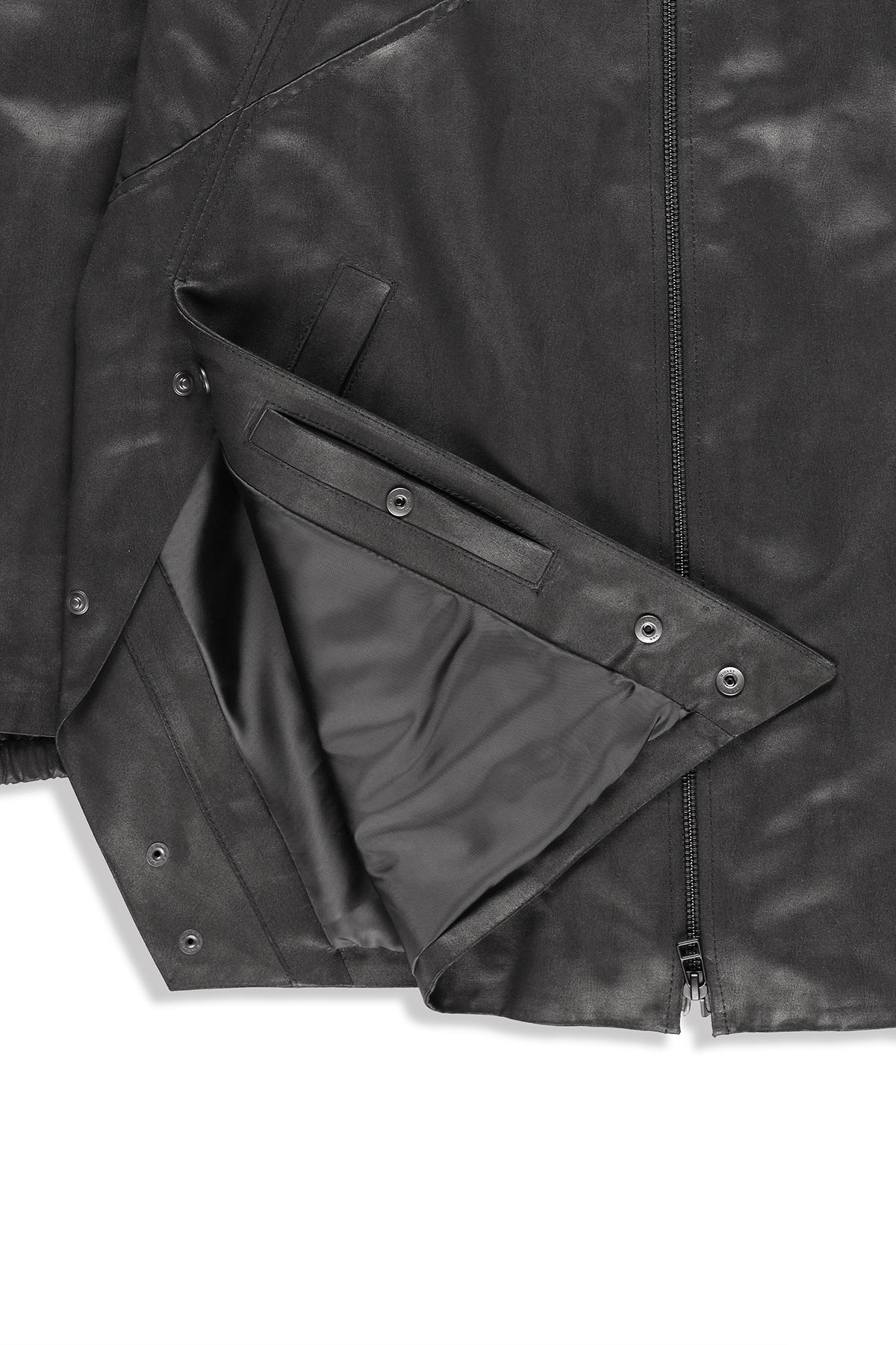 폼리쉬(FORMLICH) WEATHERED LEATHER CAR COAT / BLACK [TYPE 001]