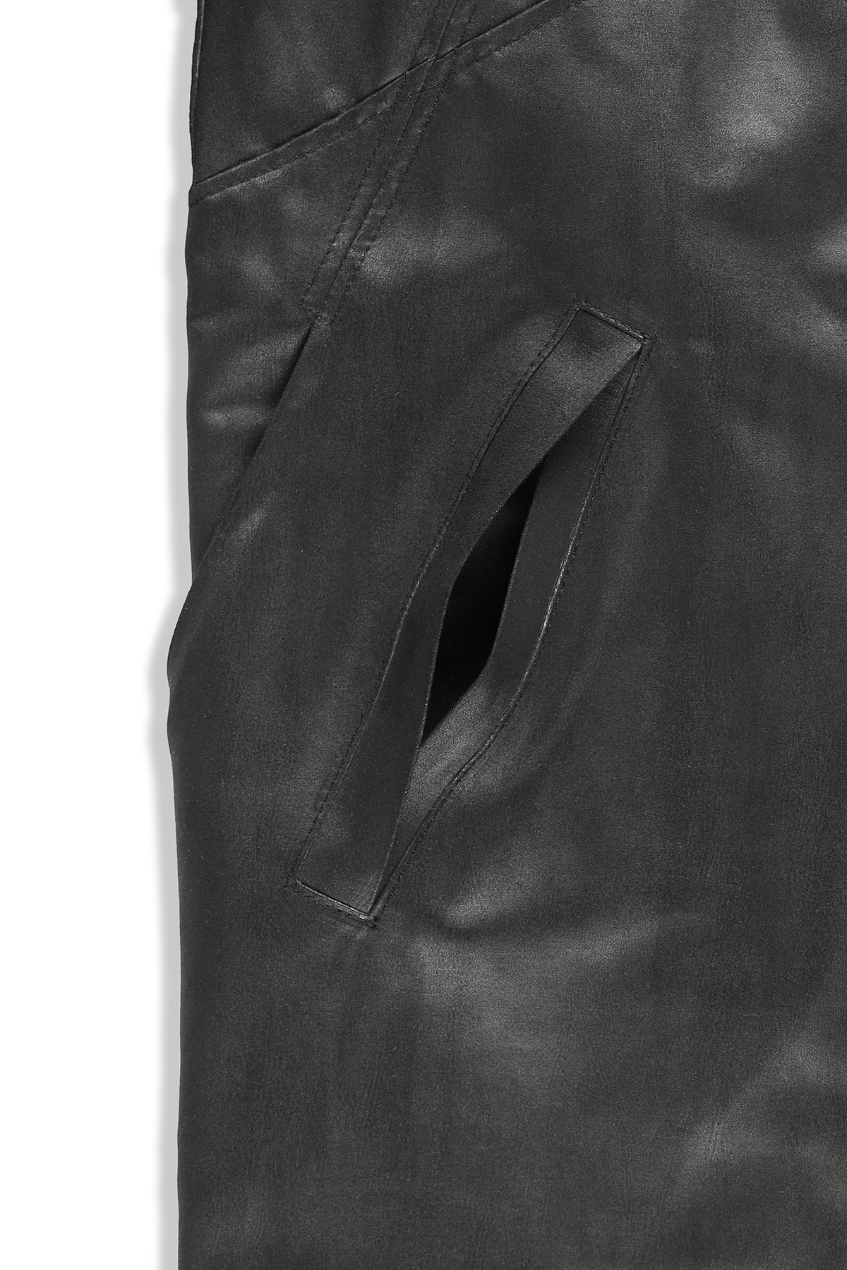 폼리쉬(FORMLICH) WEATHERED LEATHER CAR COAT / BLACK [TYPE 001]