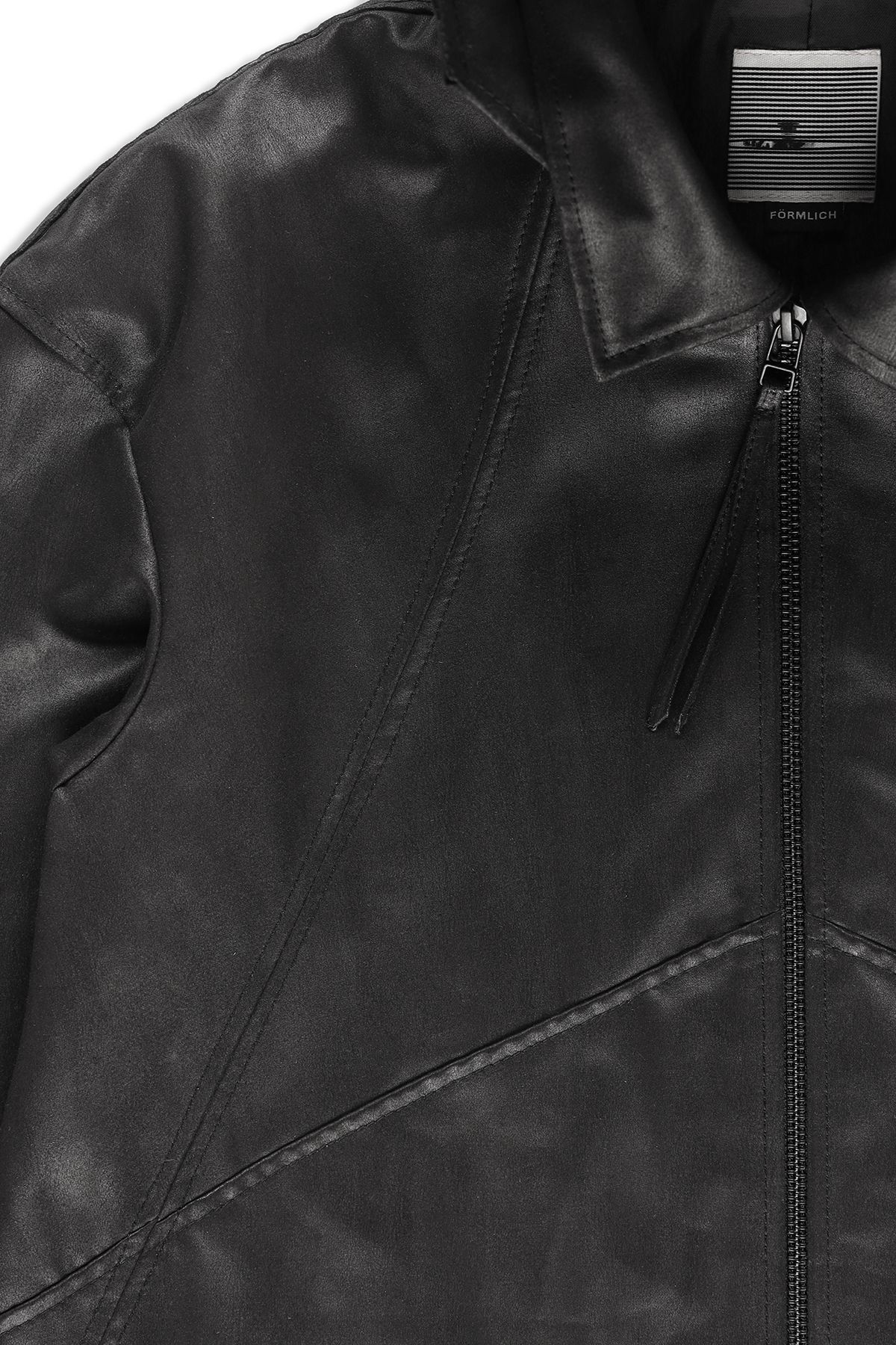 폼리쉬(FORMLICH) WEATHERED LEATHER CAR COAT / BLACK [TYPE 001]