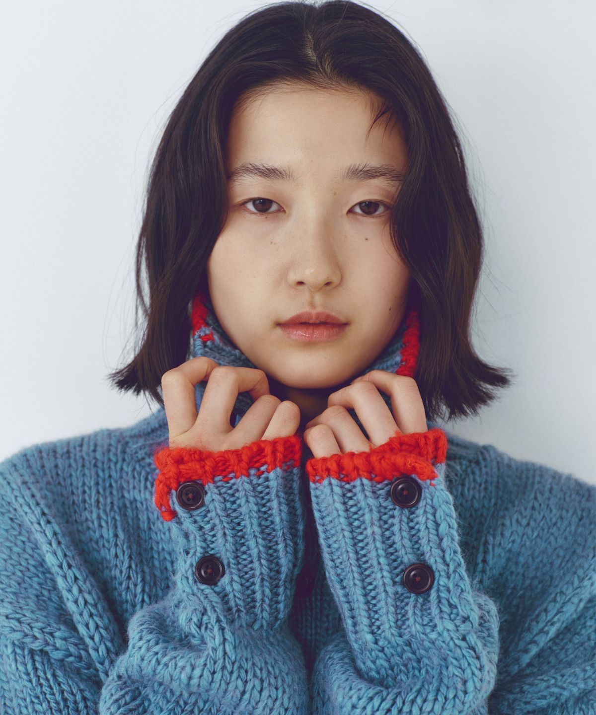씨타(CITTA) Wool High-neck Heavy Knit_CTK254(Sky Blue)