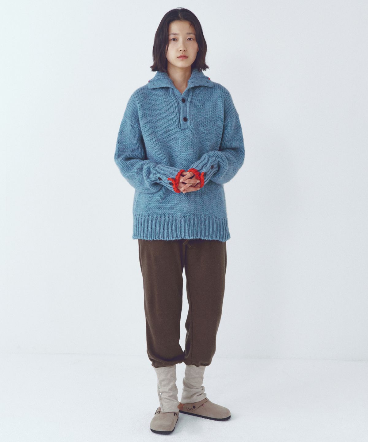 씨타(CITTA) Wool High-neck Heavy Knit_CTK254(Sky Blue)