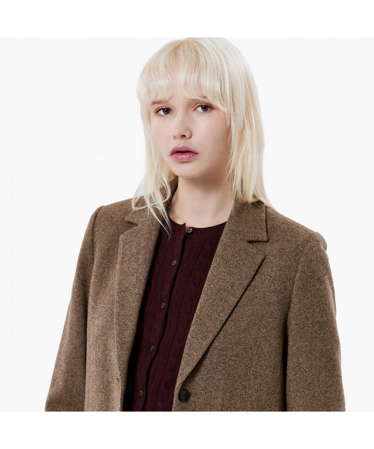 라코스테(LACOSTE) 여성 소프트 울블렌디드 테일러드 자켓 BF721E-55N DPC