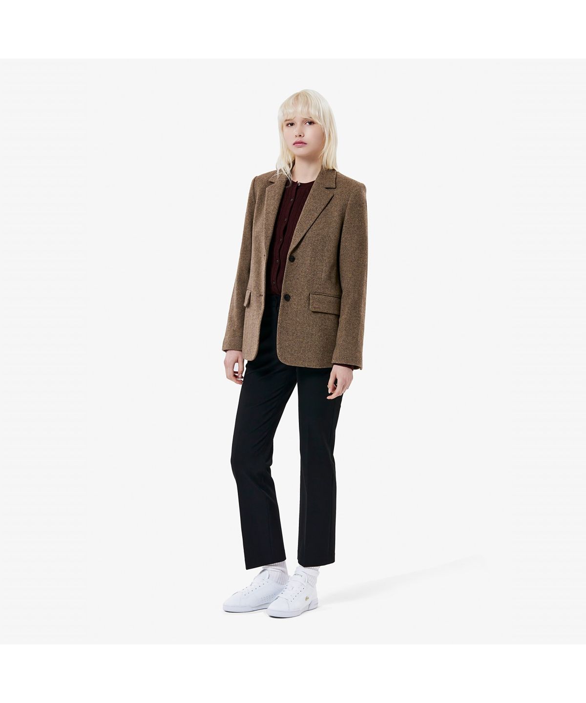 라코스테(LACOSTE) 여성 소프트 울블렌디드 테일러드 자켓 BF721E-55N DPC