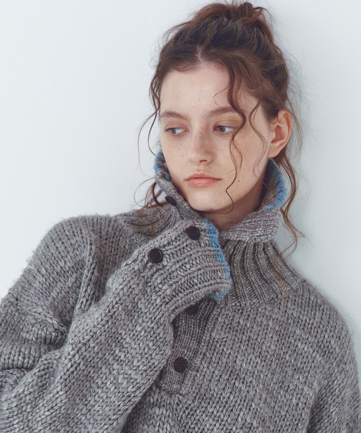씨타(CITTA) Wool High-neck Heavy Knit_CTK254(Grey)