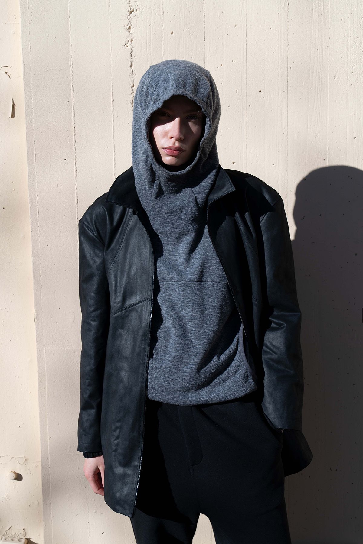 폼리쉬(FORMLICH) SHIRRED HOOD / GREY