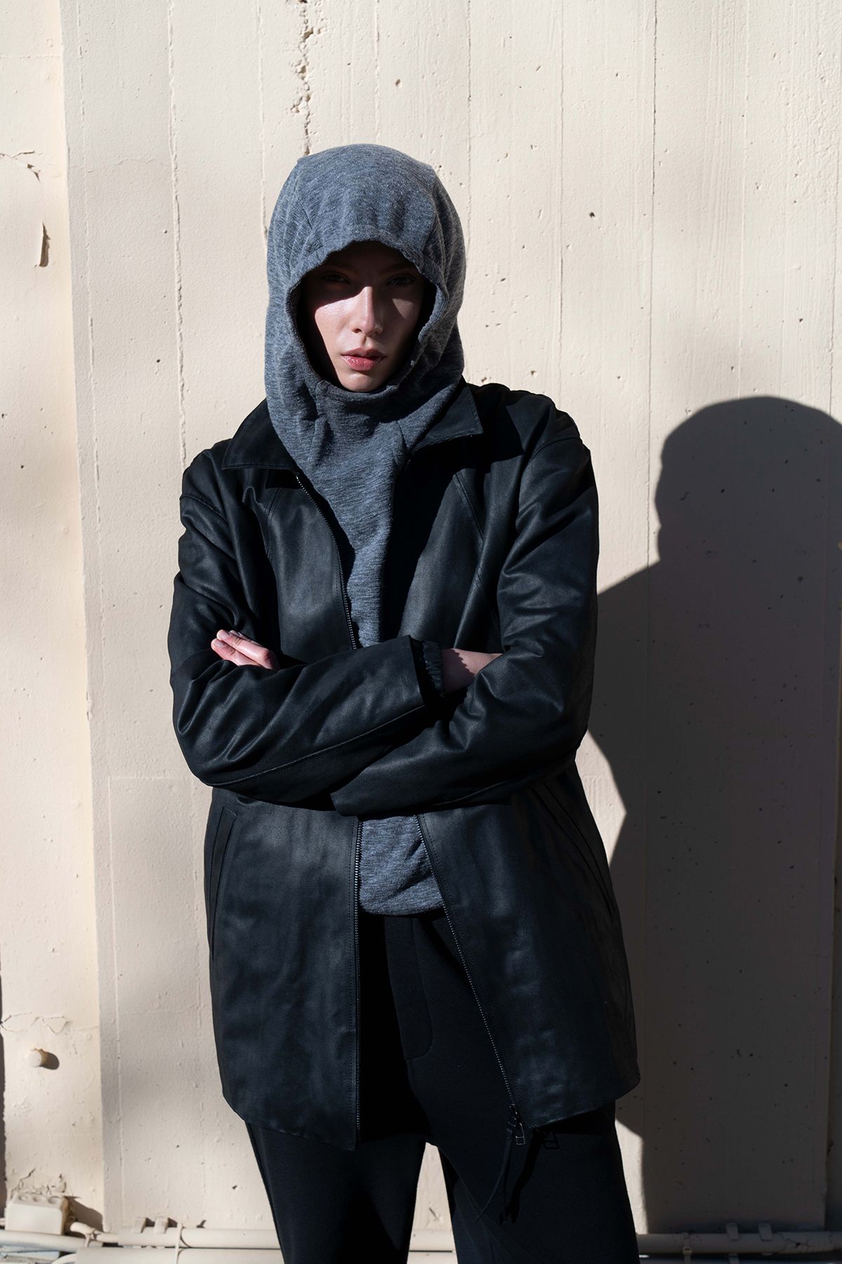 폼리쉬(FORMLICH) SHIRRED HOOD / GREY