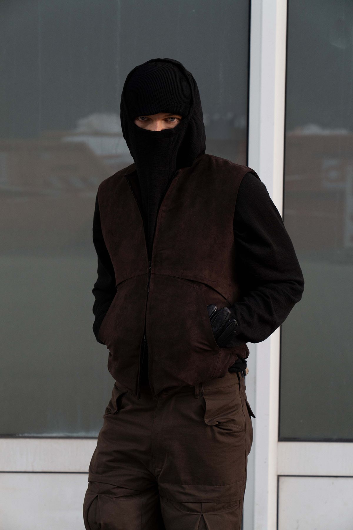폼리쉬(FORMLICH) SHIRRED HOOD / BLACK