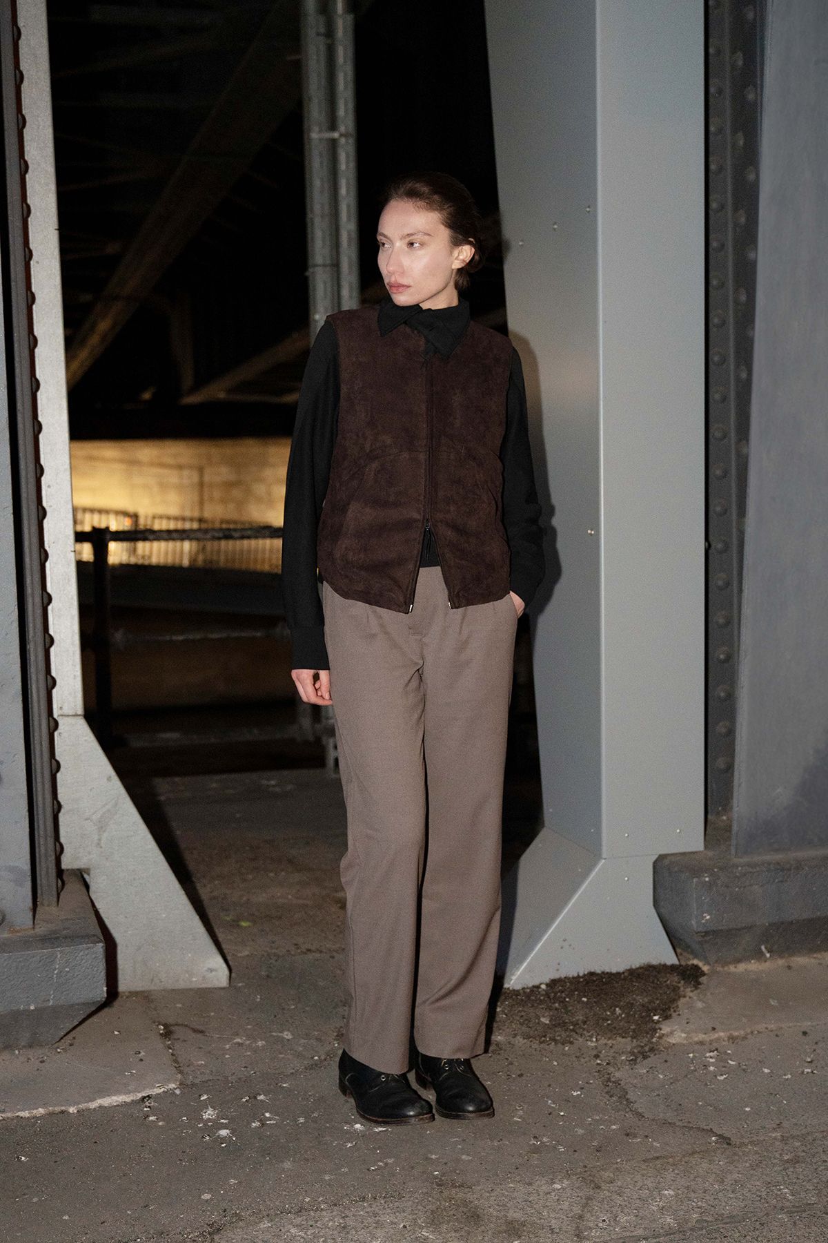 폼리쉬(FORMLICH) BUTTON HIGH NECK SWEATER / BLACK