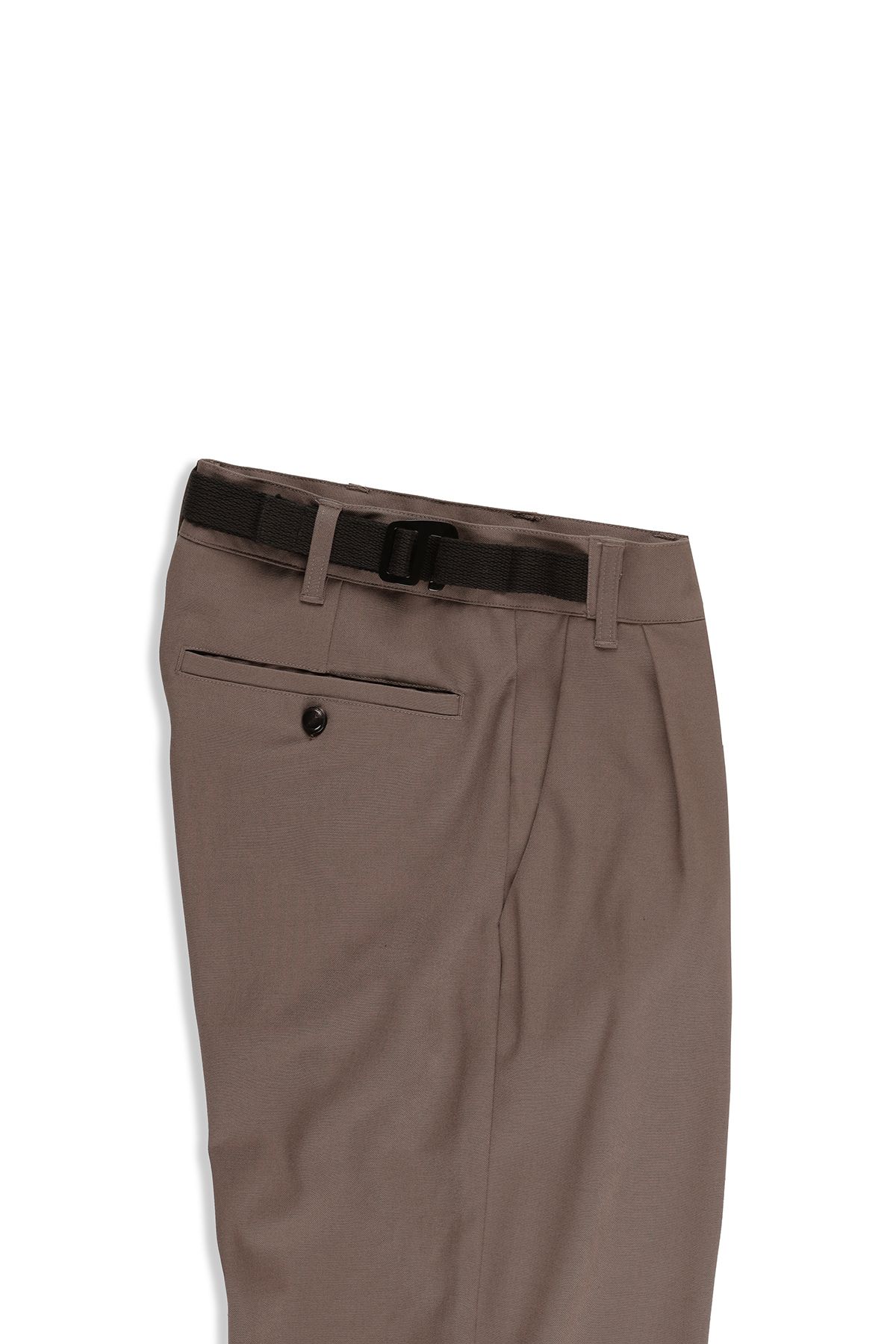 폼리쉬(FORMLICH) BELTED WOOL TROUSERS / BROWN