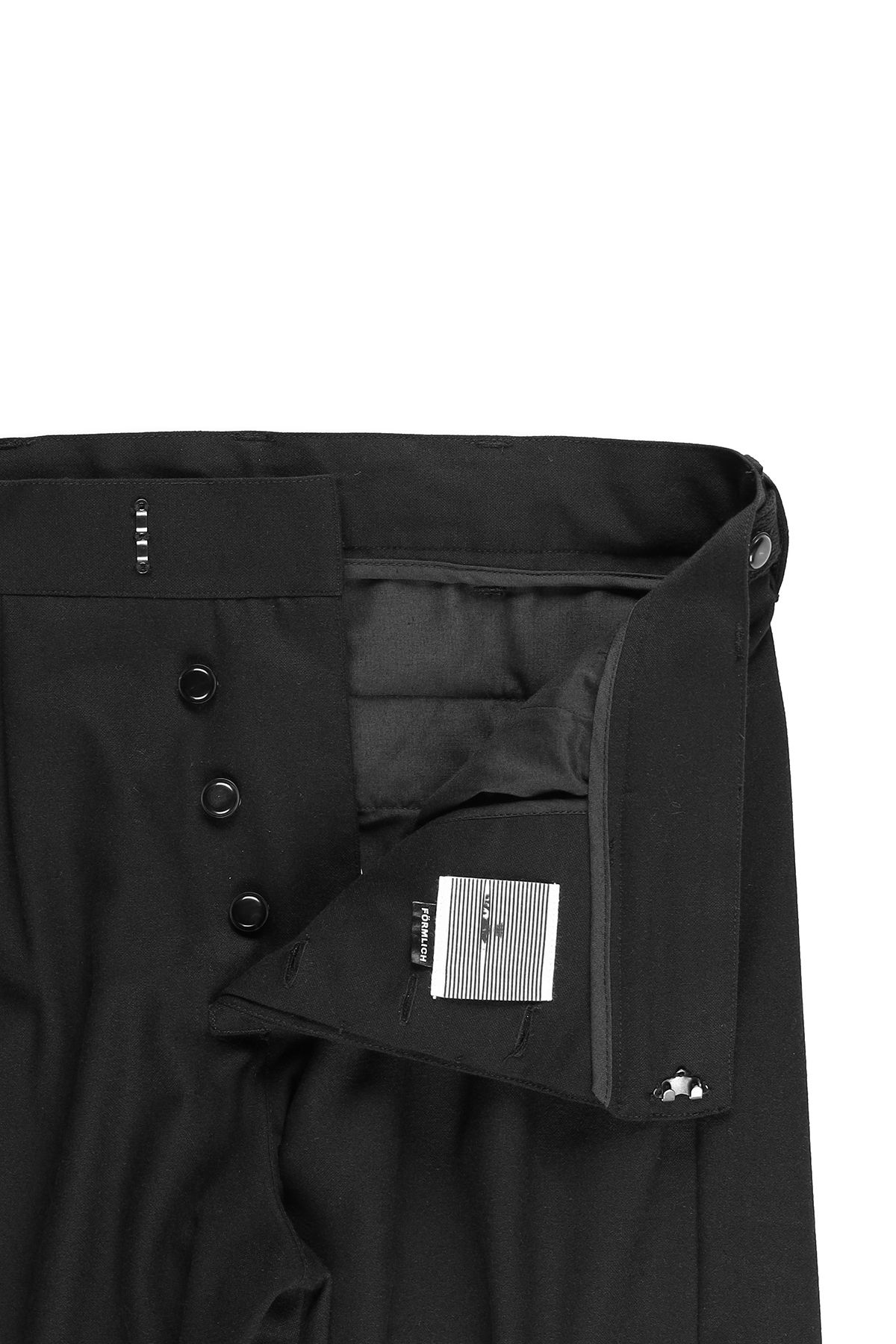 폼리쉬(FORMLICH) BELTED WOOL TROUSERS / BLACK