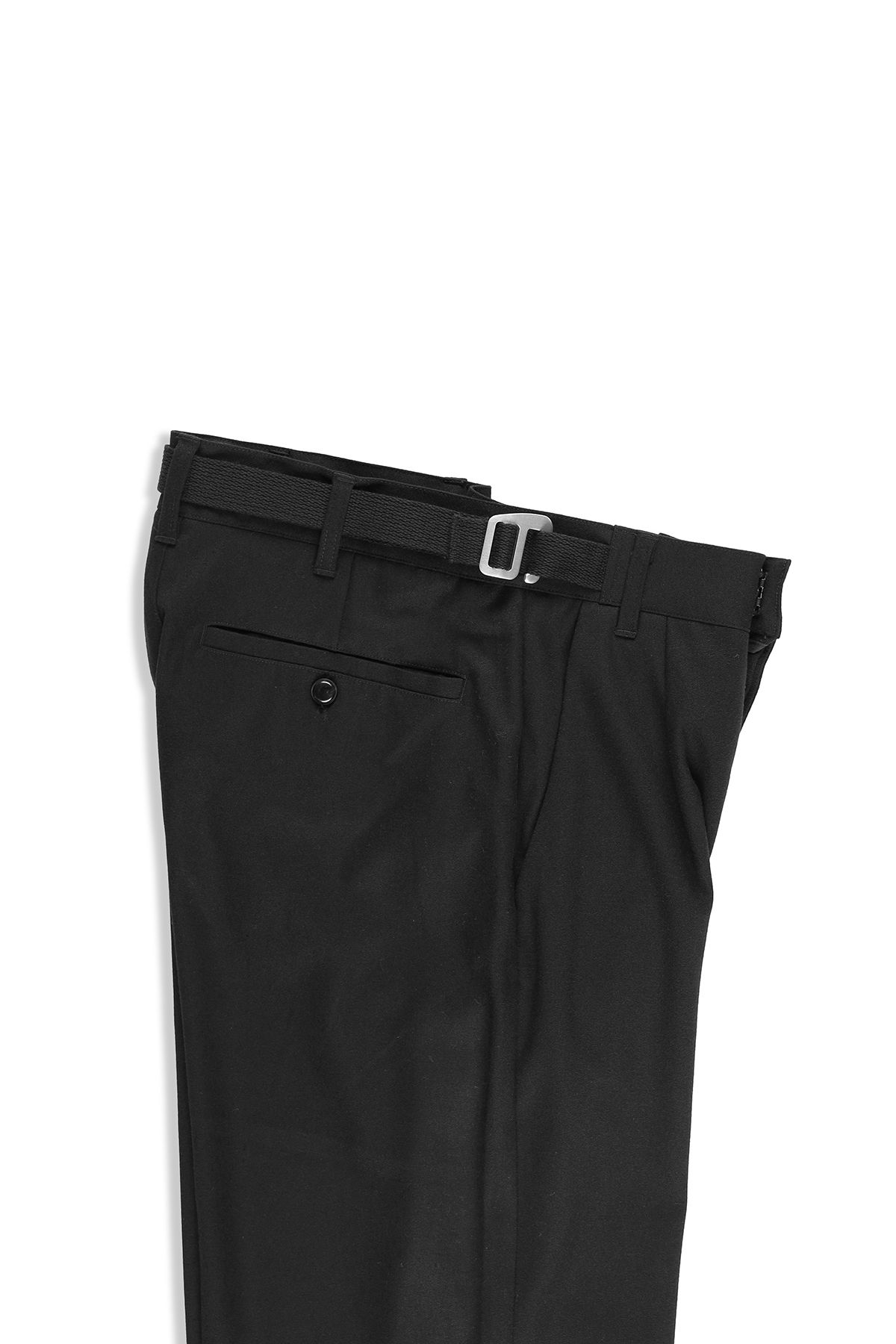 폼리쉬(FORMLICH) BELTED WOOL TROUSERS / BLACK