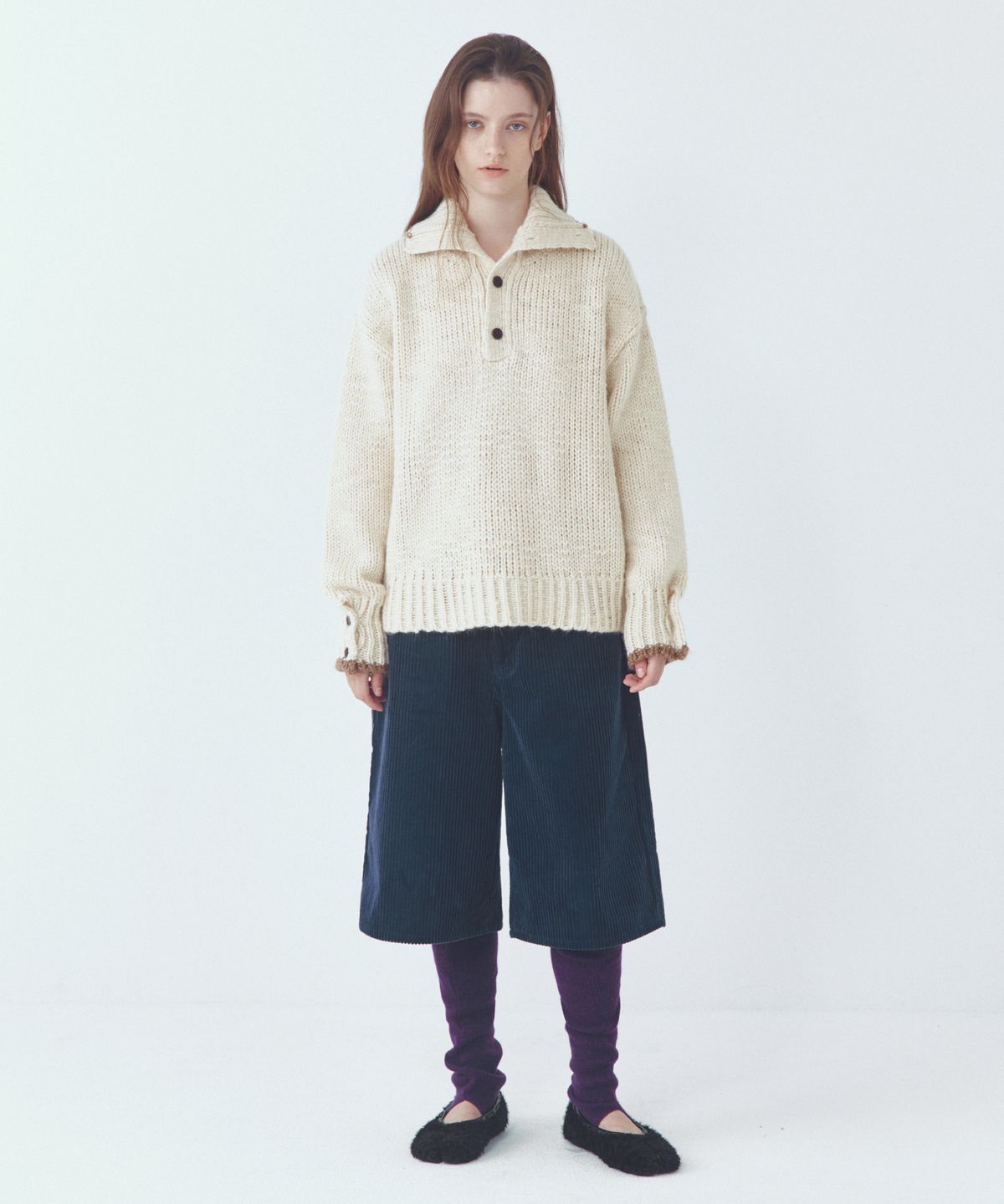 씨타(CITTA) Wool High-neck Heavy Knit_CTK254(Cream)