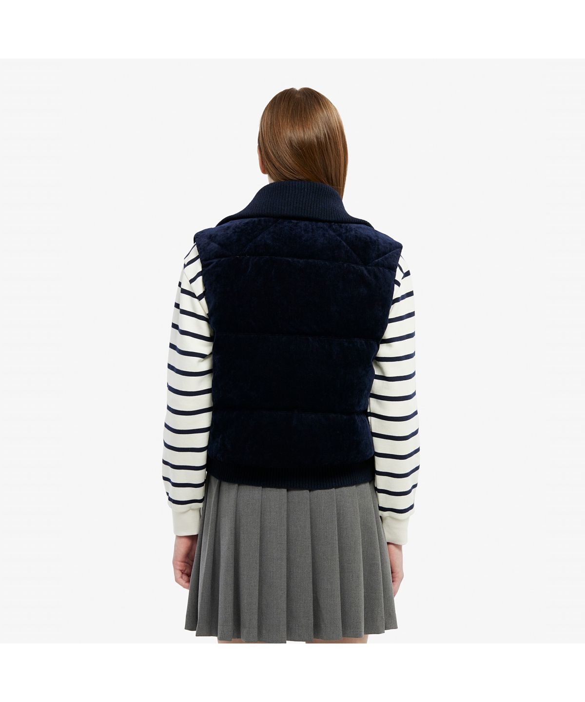 라코스테(LACOSTE) 여성 스웨터 카라 다운베스트 BF421E-55N HDE