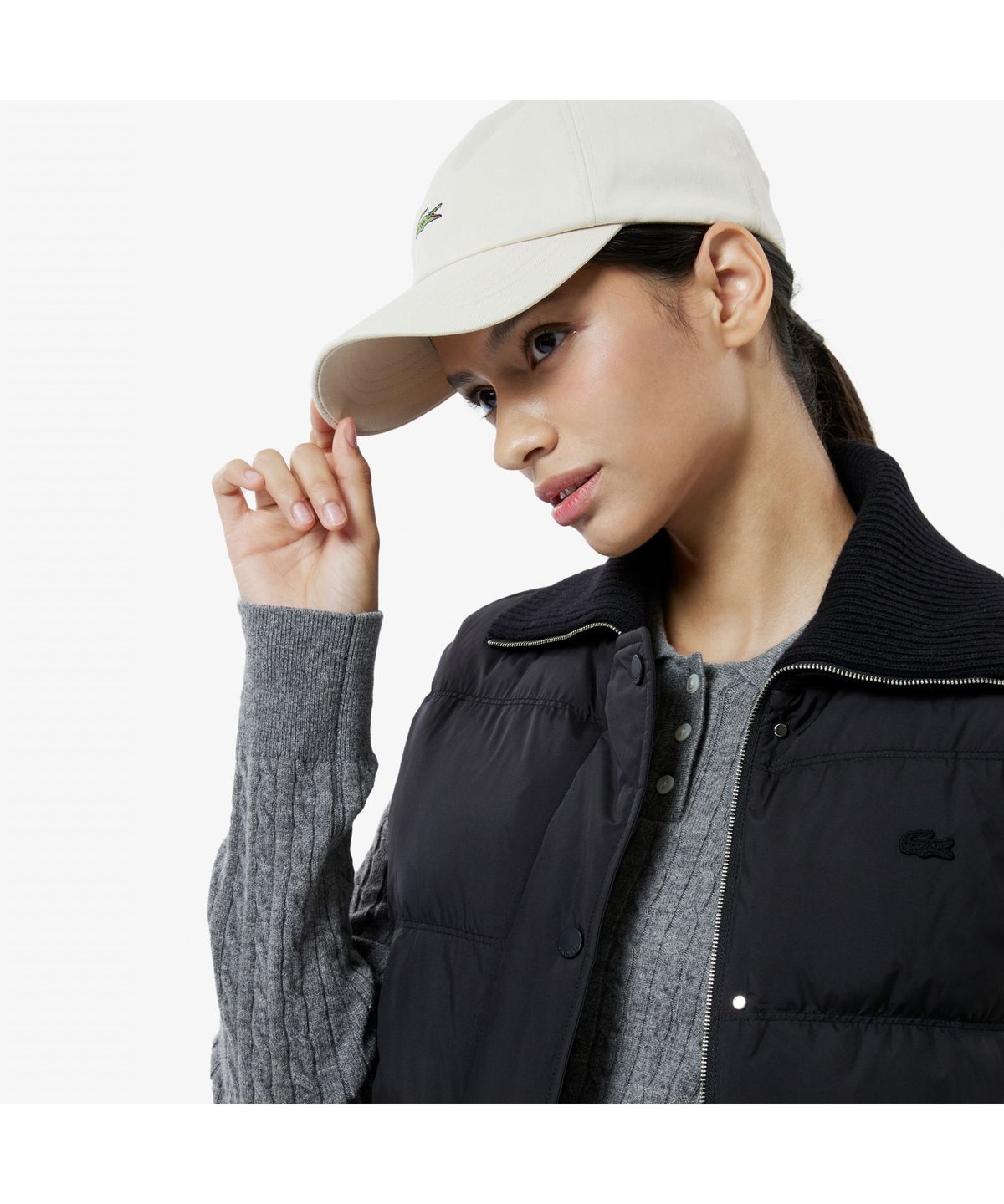 라코스테(LACOSTE) 여성 스웨터 카라 다운베스트 BF421E-55N 031