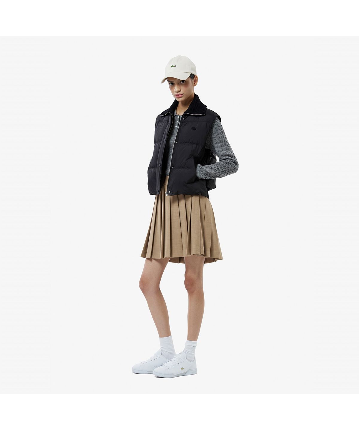 라코스테(LACOSTE) 여성 스웨터 카라 다운베스트 BF421E-55N 031