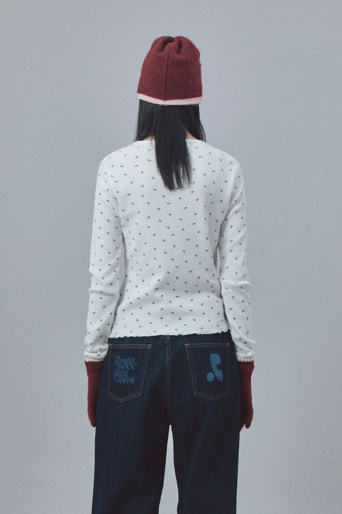 레스트앤레크레이션(REST&RECREATION) REVERSIBLE KNIT BEANIE - RED