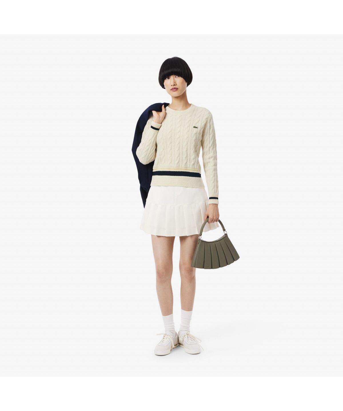 라코스테(LACOSTE) 여성 티핑포인트 케이블 스웨터 AF4159-55N XFJ