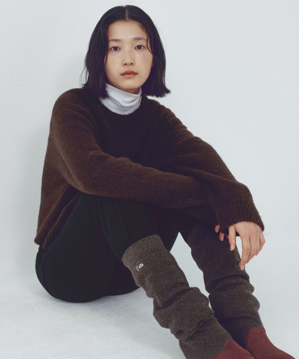 씨타(CITTA) Essential Alpaca Wool Round Knit_CTK251(Brown)
