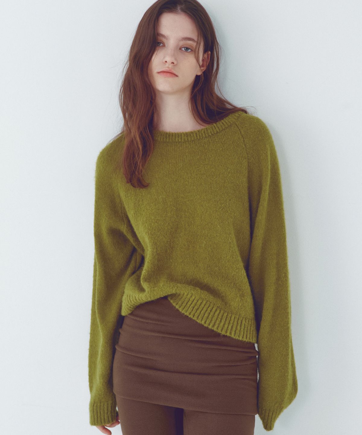 씨타(CITTA) Essential Alpaca Wool Round Knit_CTK251(Olive)
