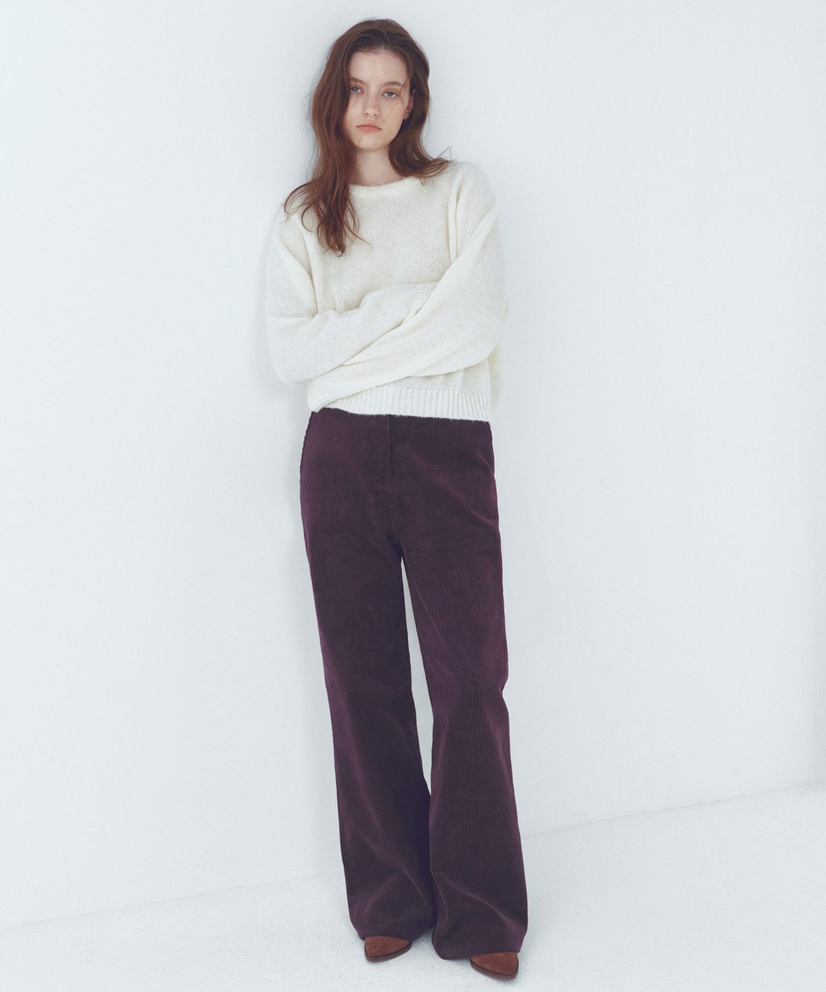 씨타(CITTA) Essential Alpaca Wool Round Knit_CTK251(Ivory)
