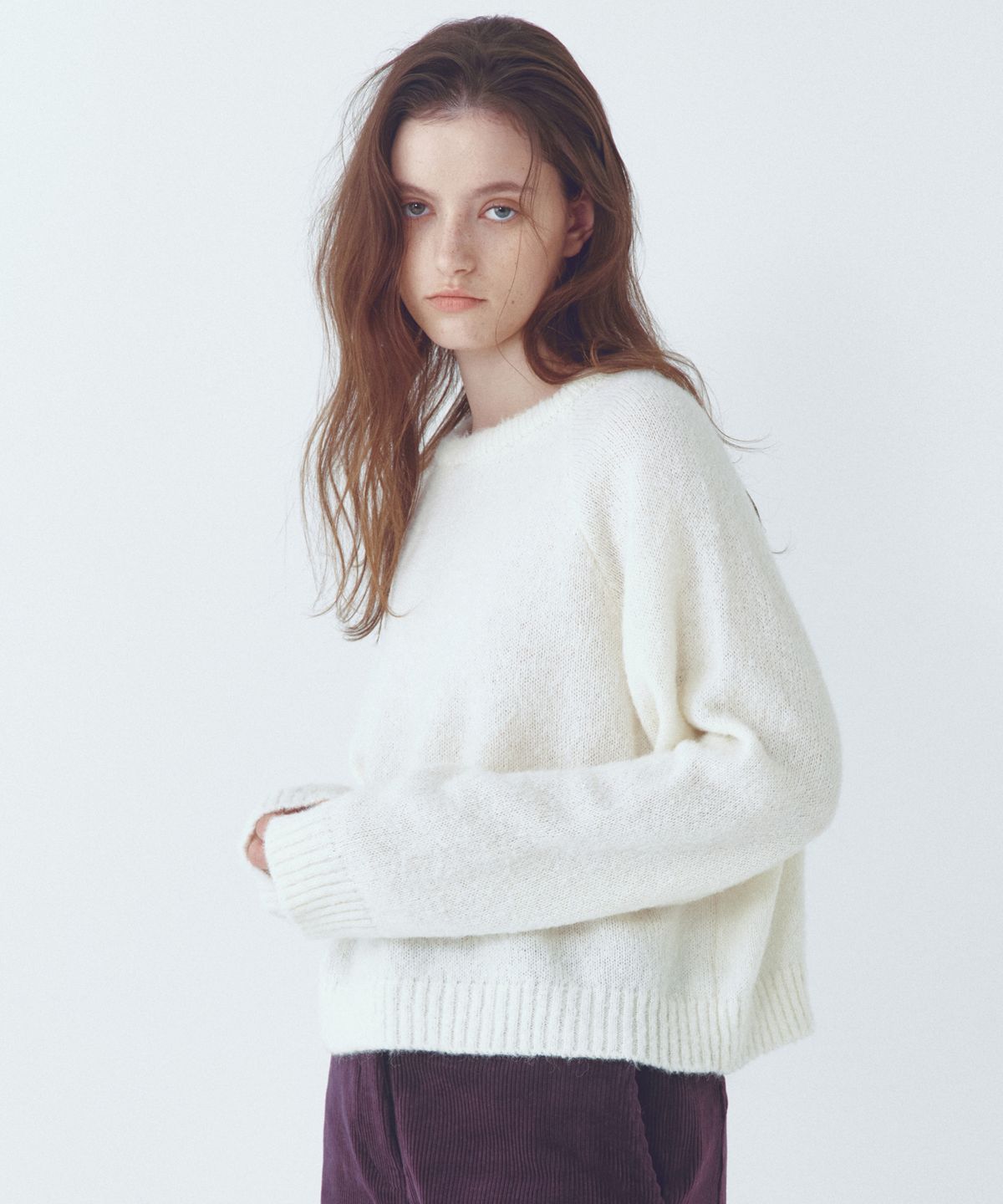 씨타(CITTA) Essential Alpaca Wool Round Knit_CTK251(Ivory)