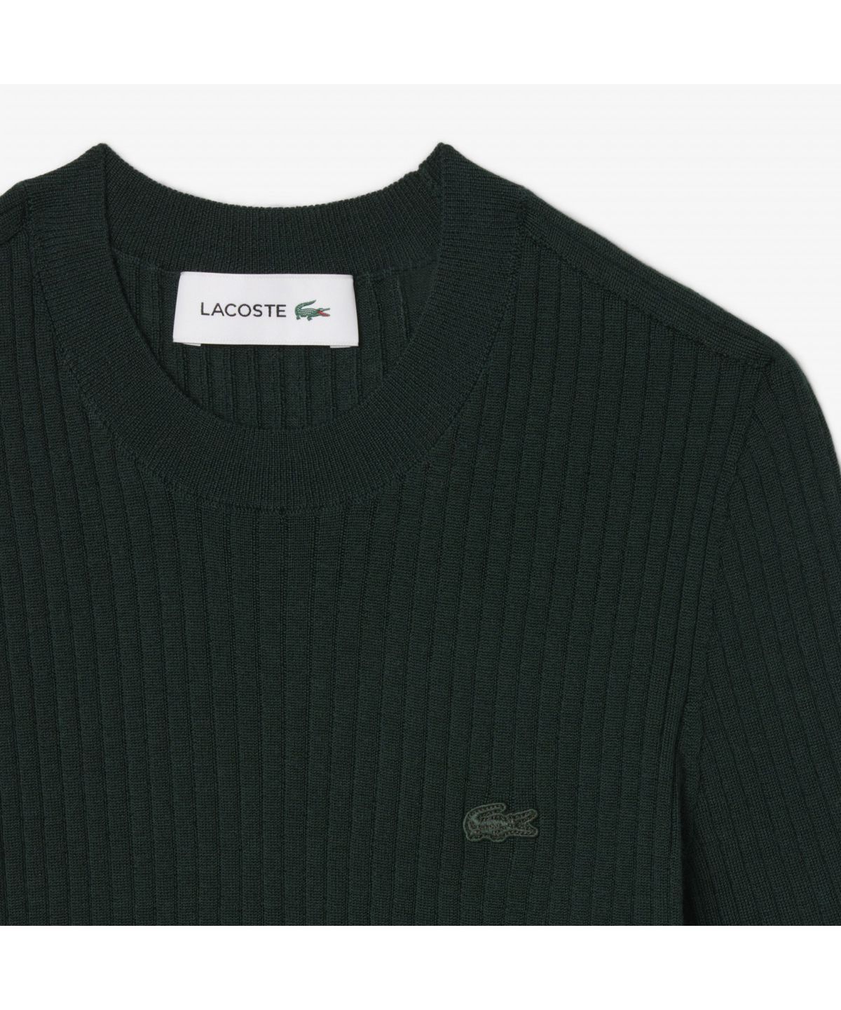 라코스테(LACOSTE) 여성 립조직 메리노울 반팔 스웨터 AF4146-55N YZP