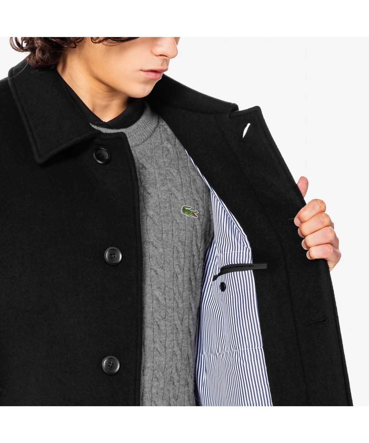 라코스테(LACOSTE) 남성 울 캐시미어 발마칸 코트 BH512E-55N 031