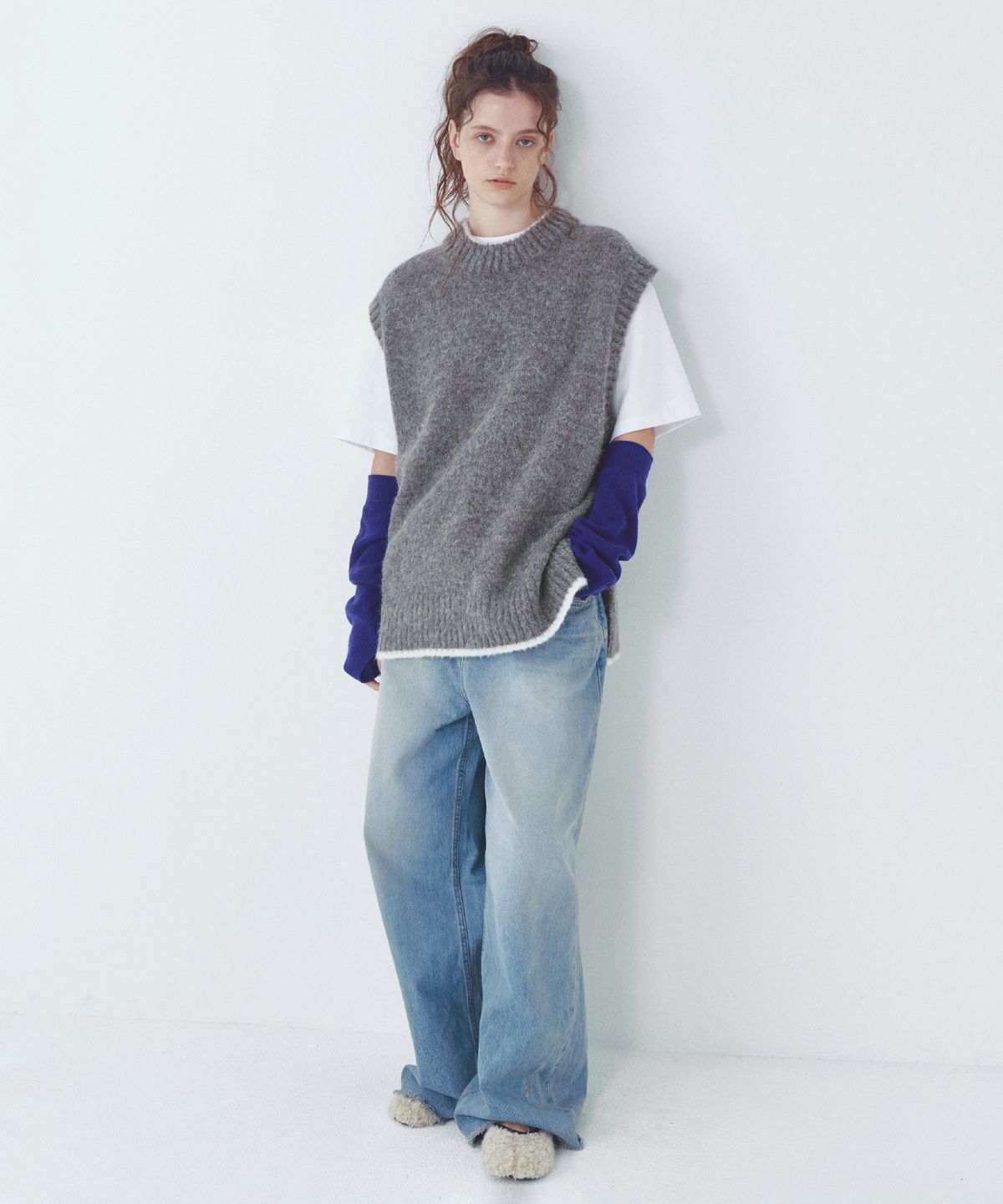 씨타(CITTA) Alpaca Wool Knit Vest_CTK247(Grey)