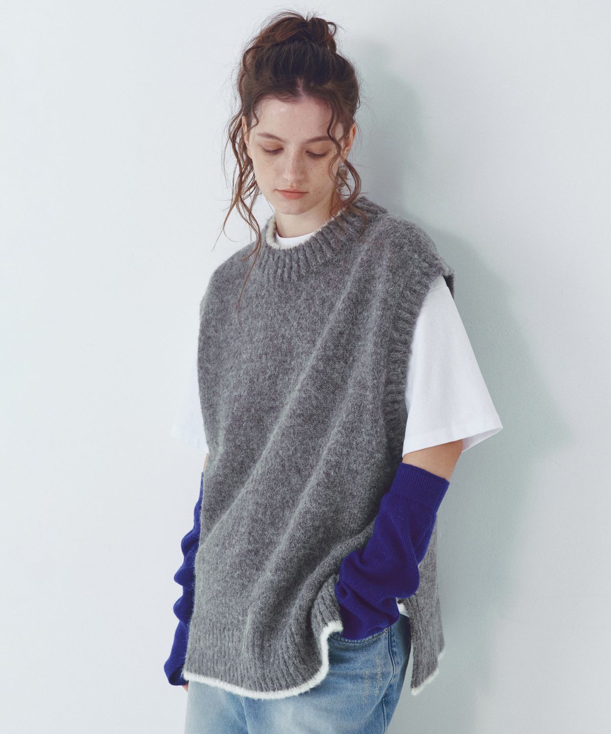 씨타(CITTA) Alpaca Wool Knit Vest_CTK247(Grey)