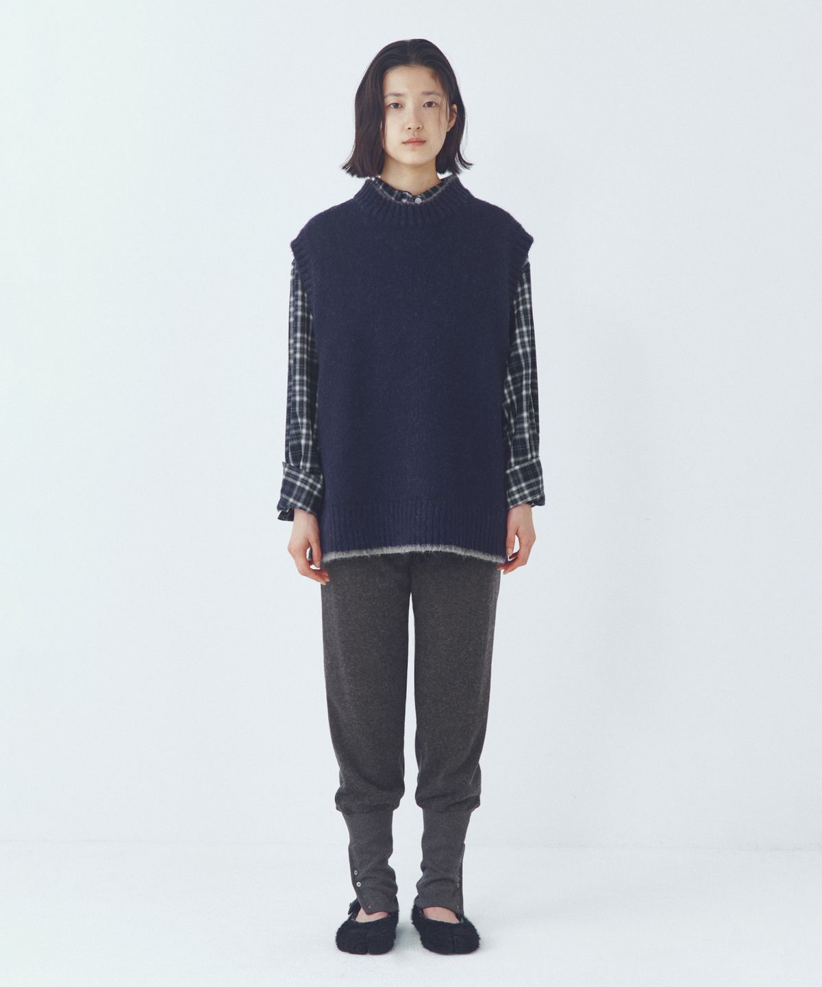씨타(CITTA) Alpaca Wool Knit Vest_CTK247(Navy)