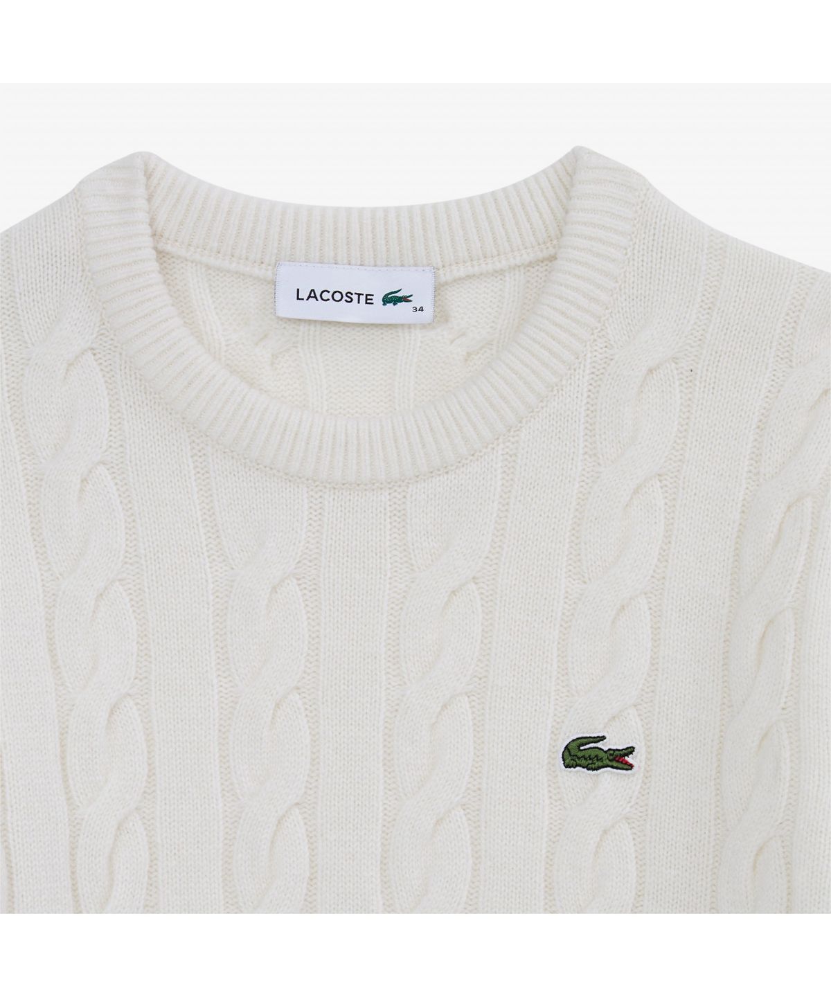 라코스테(LACOSTE) 여성 케이블 크루넥 스웨터 AF083E-55N XFJ