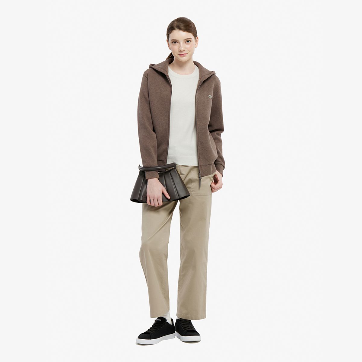 라코스테(LACOSTE) 여성 베이직 크루넥 스웨터 AF294E-55N XFJ